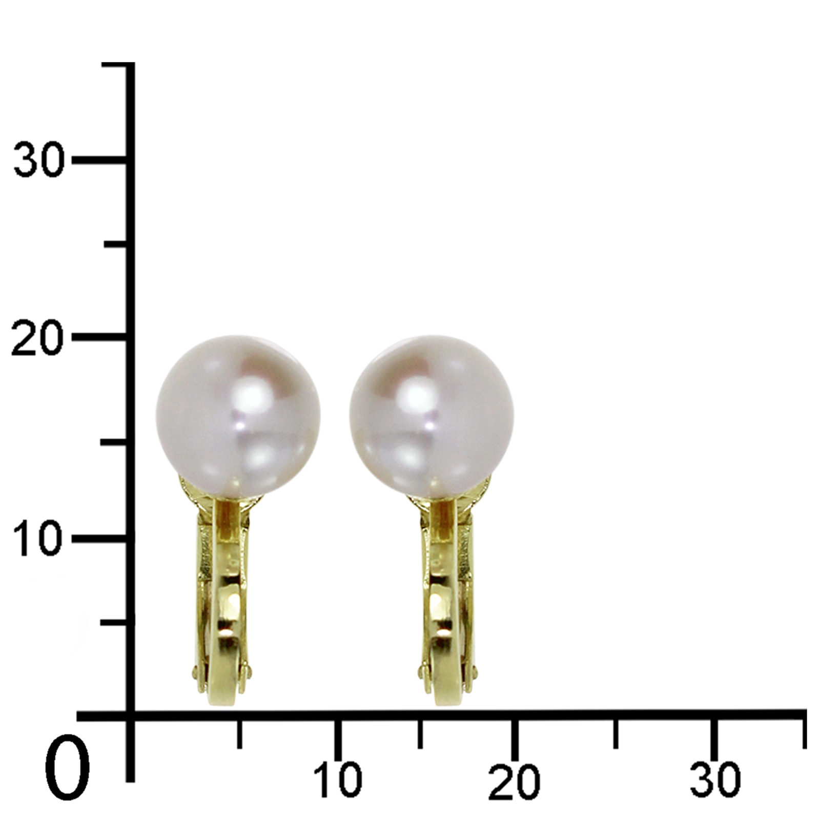 OSTSEE-SCHMUCK Paar Ohrclips »Ostsee-Schmuck Ohrclip Perle 8,5-9 mm Ohrclip Perle 8,5-9 mm«, (2 tlg.)