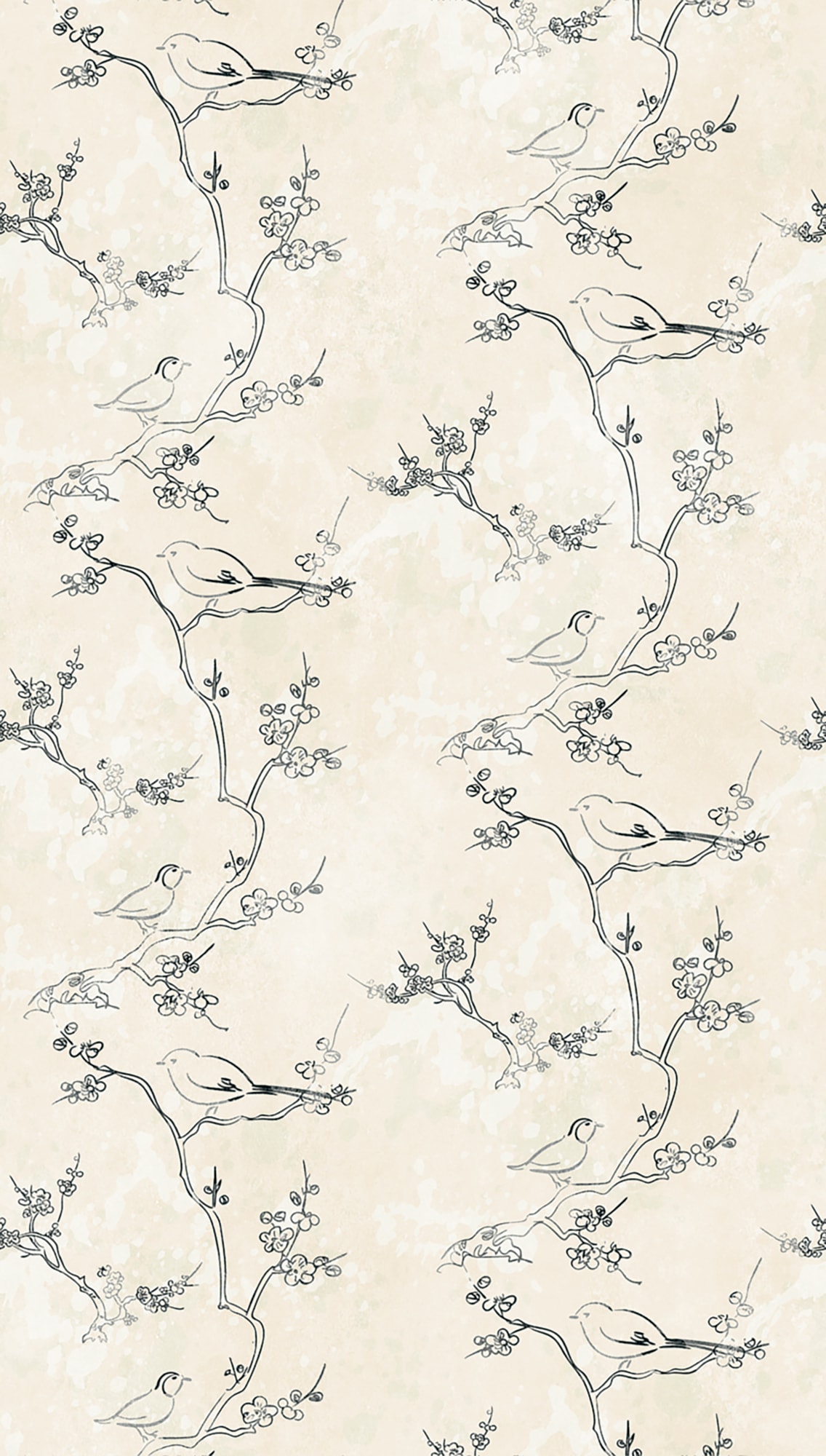 living walls Fototapete »THE WALL III Vogel-Tapete Motivtapete Zeichnung Vögel«, matt, Vliestapete floral für Schlafzimmer Küche Wohnzimmer Vogel Design Flur
