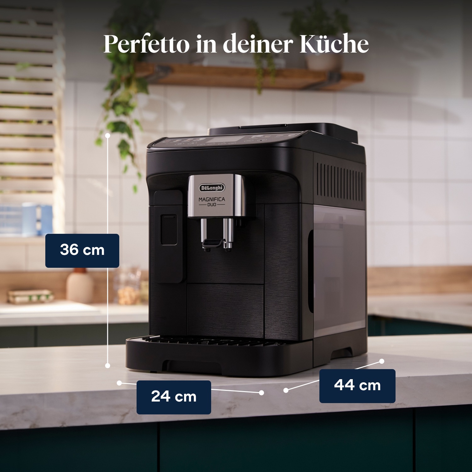 De'Longhi Kaffeevollautomat »MAGNIFICA DUO ECAM330.80.BXB - 20 Rezepte, heißer & kalter Milchschaum« Cold Brew Funktion, 2,4" TFT-Display, 2 Milchkaraffen (Heiß & Kalt)