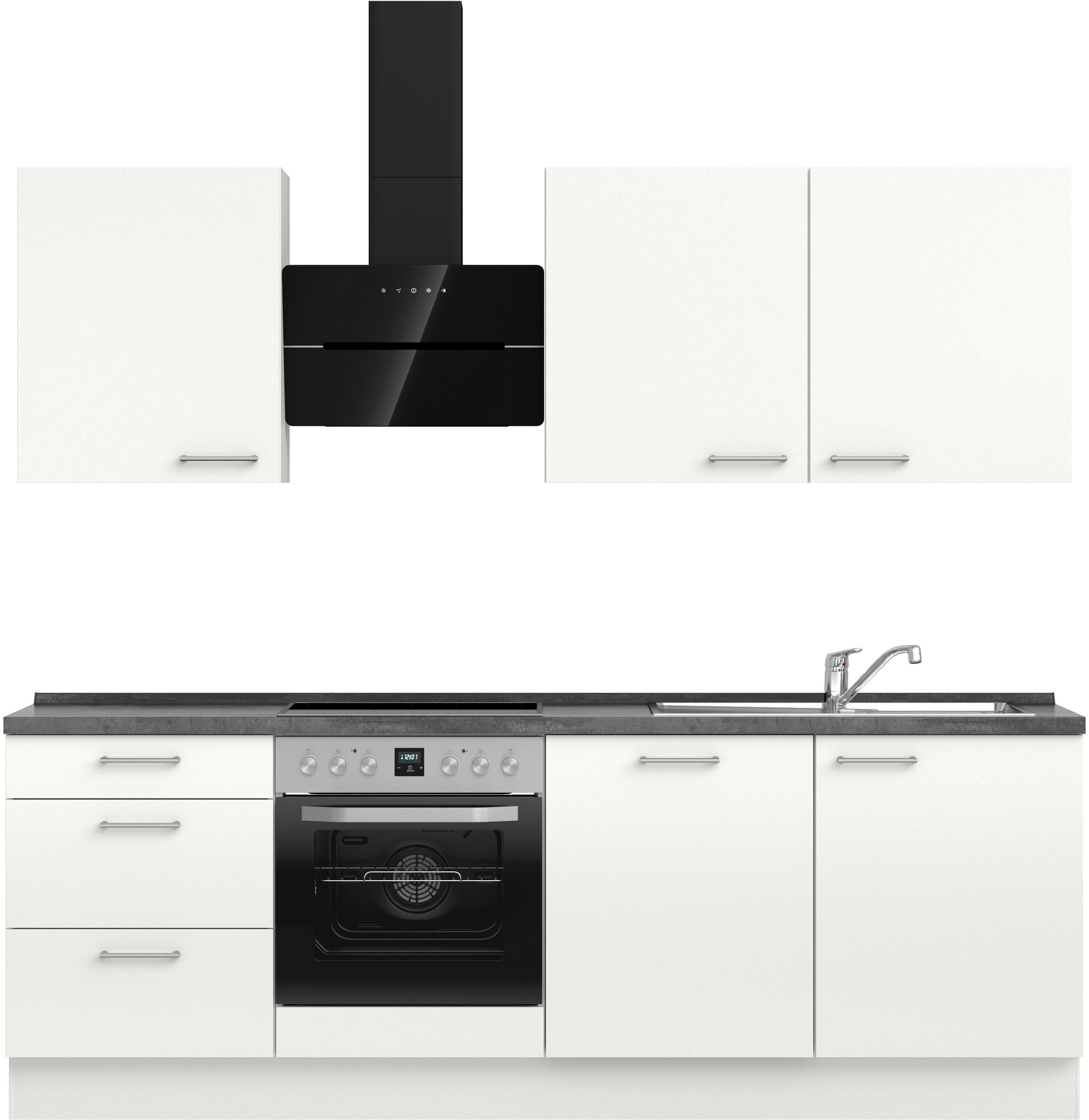 nobilia® Küchenzeile »"Laser II", Ausrichtung wählbar, Breite 240 cm« vormo günstig online kaufen