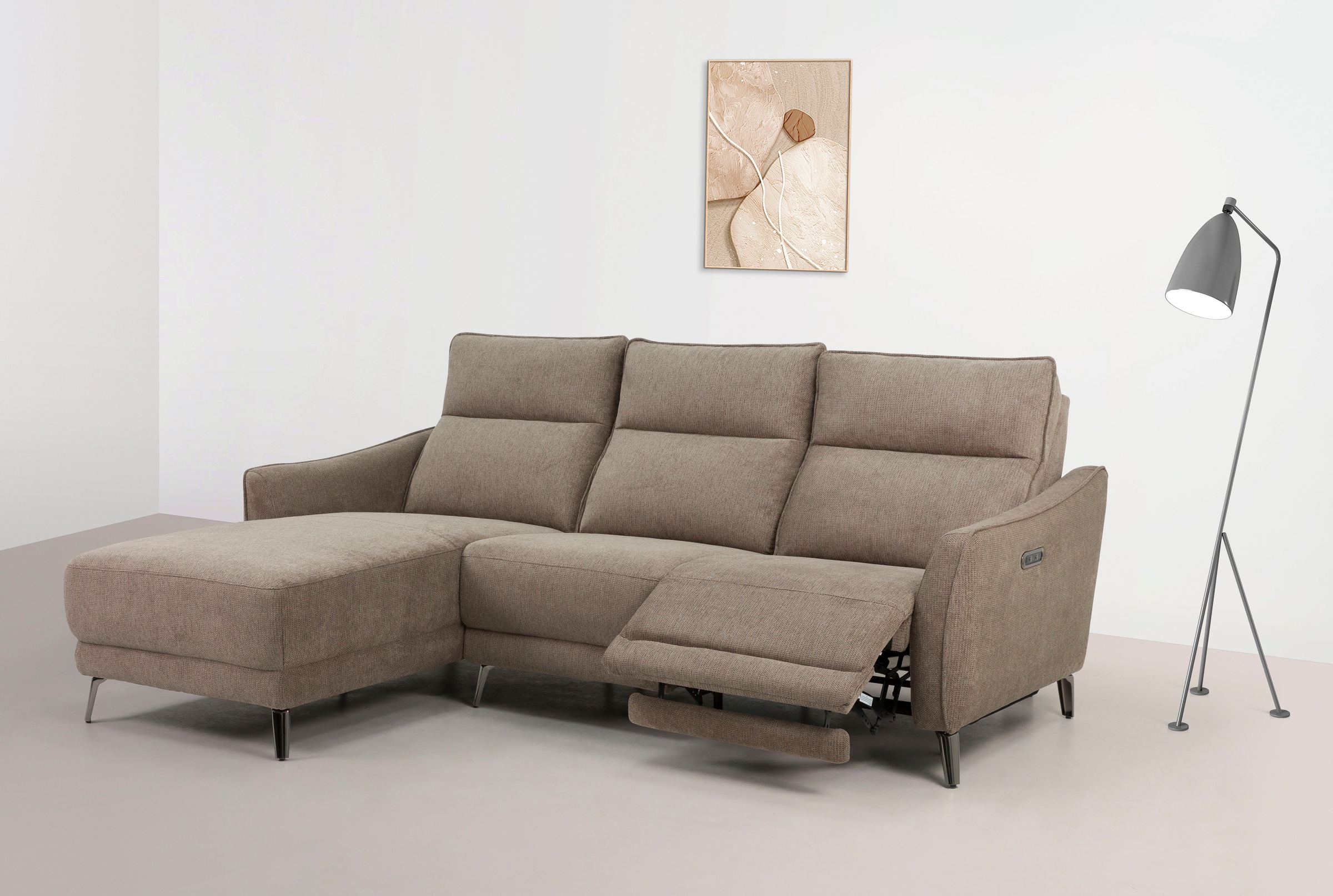 INOSIGN Ecksofa »TAYLER 3-Sitzer, L-Form (Breite 239cm), elektr. Relaxfunkt günstig online kaufen