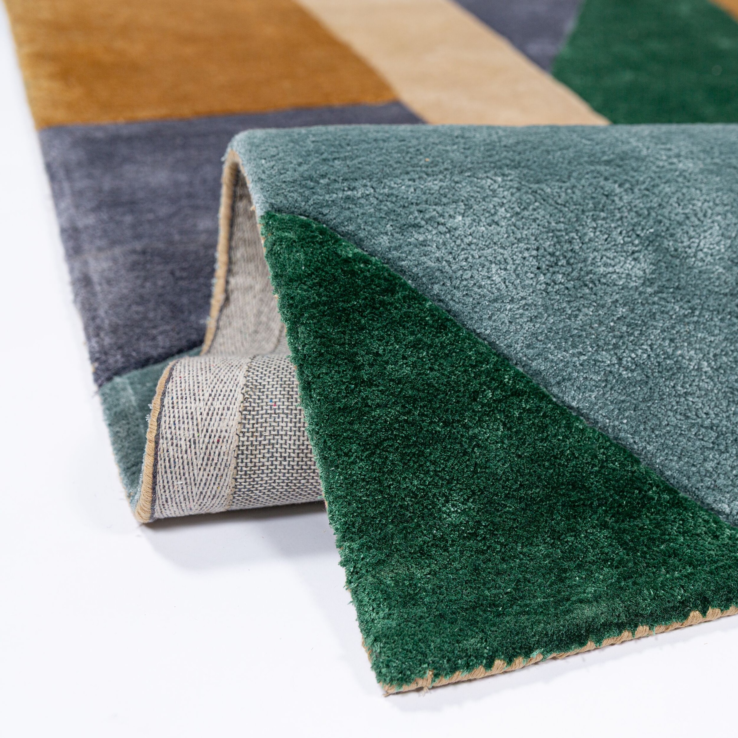 FLAIR RUGS Designteppich »Polaris Viskose Teppich« rechteckig 8 mm Höhe Modernes Colour-Blocking-Muster
