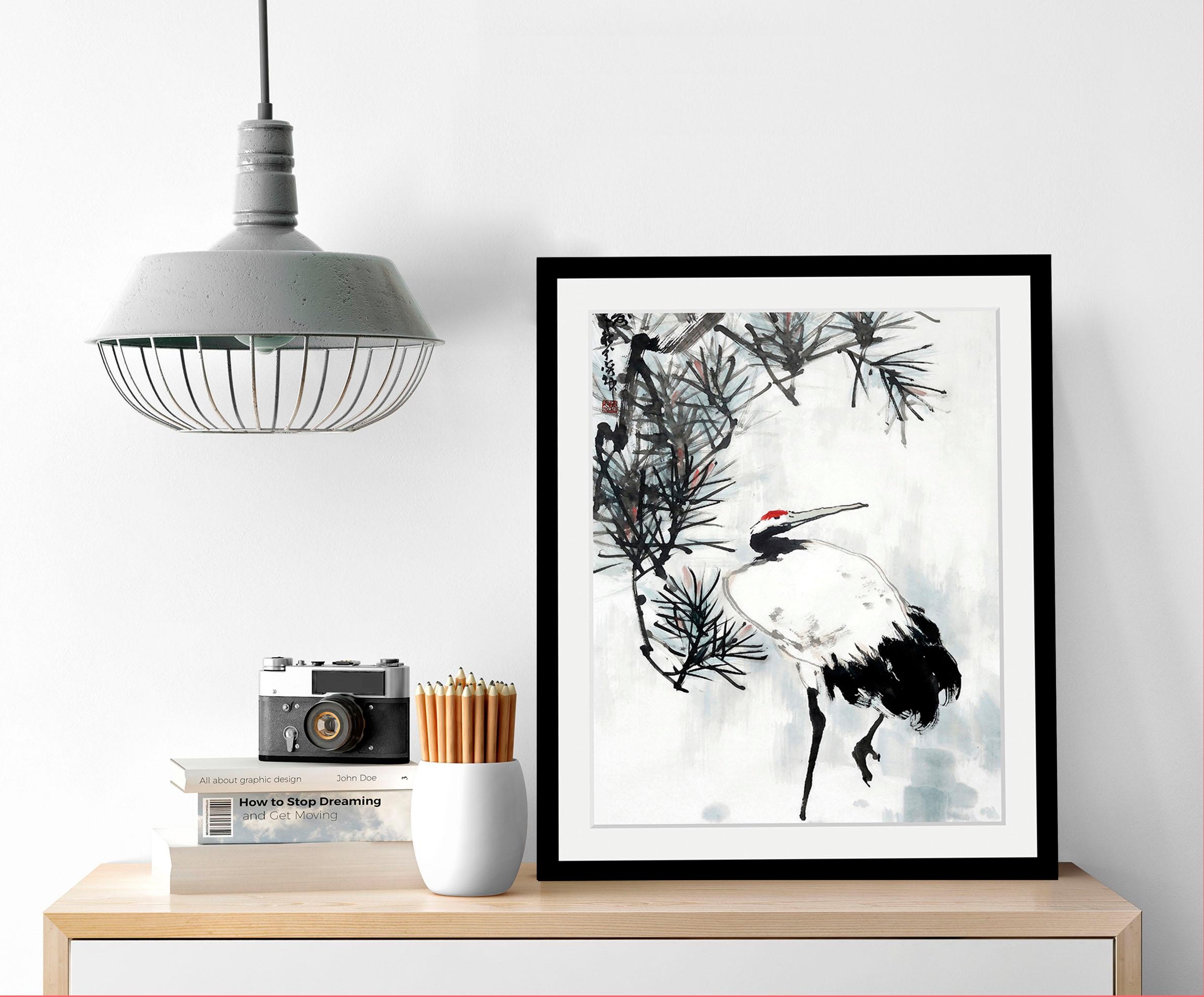 queence Bild »Kranich«, Tiere-Vögel-Vogelbilder-Pflanzen-Pflanzenbilder-Blu günstig online kaufen