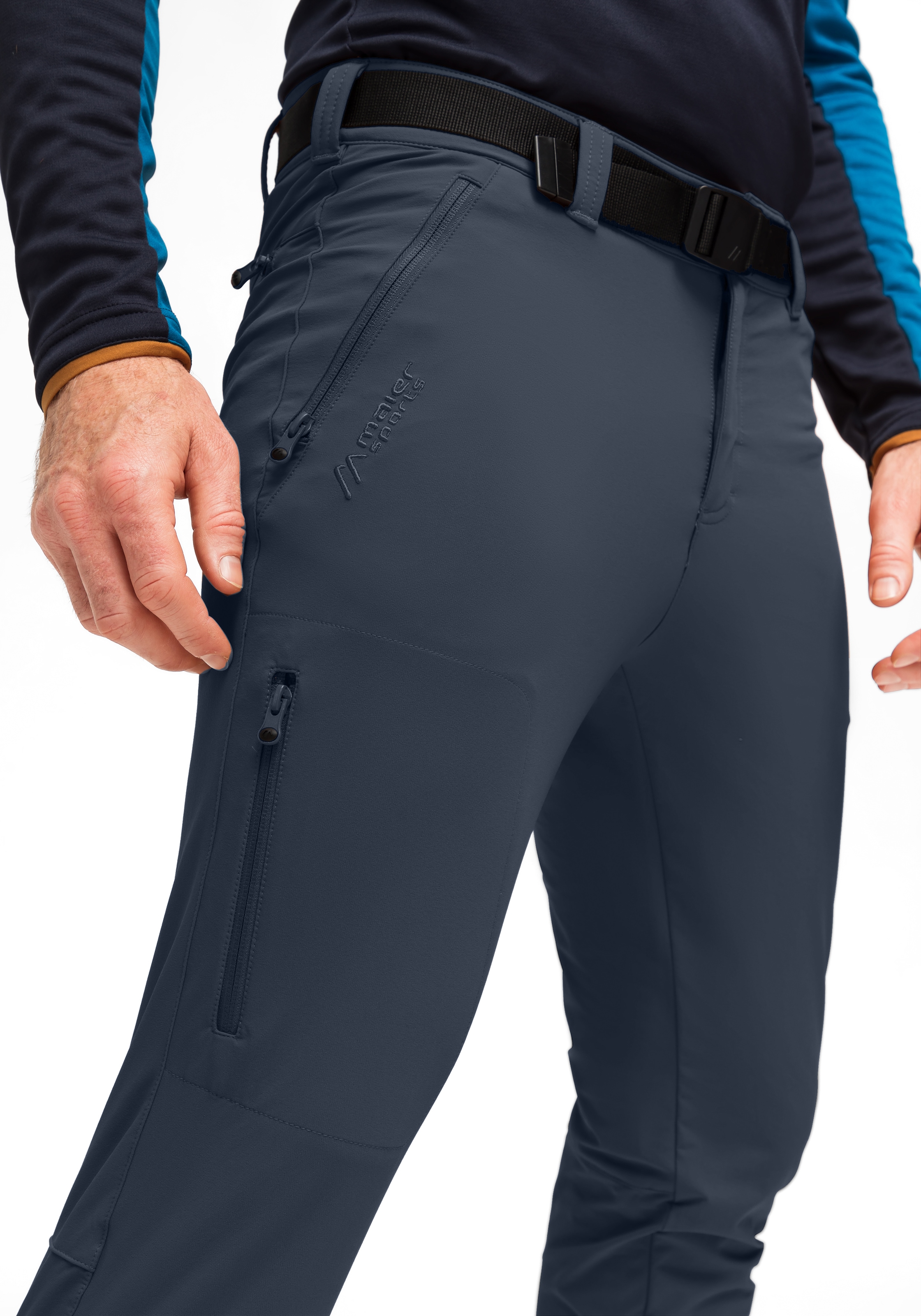 Maier Sports Funktionshose »Naturno slim«, Herren Wanderhose, elastische Trekking-Hose, 4 Taschen, Slim Fit