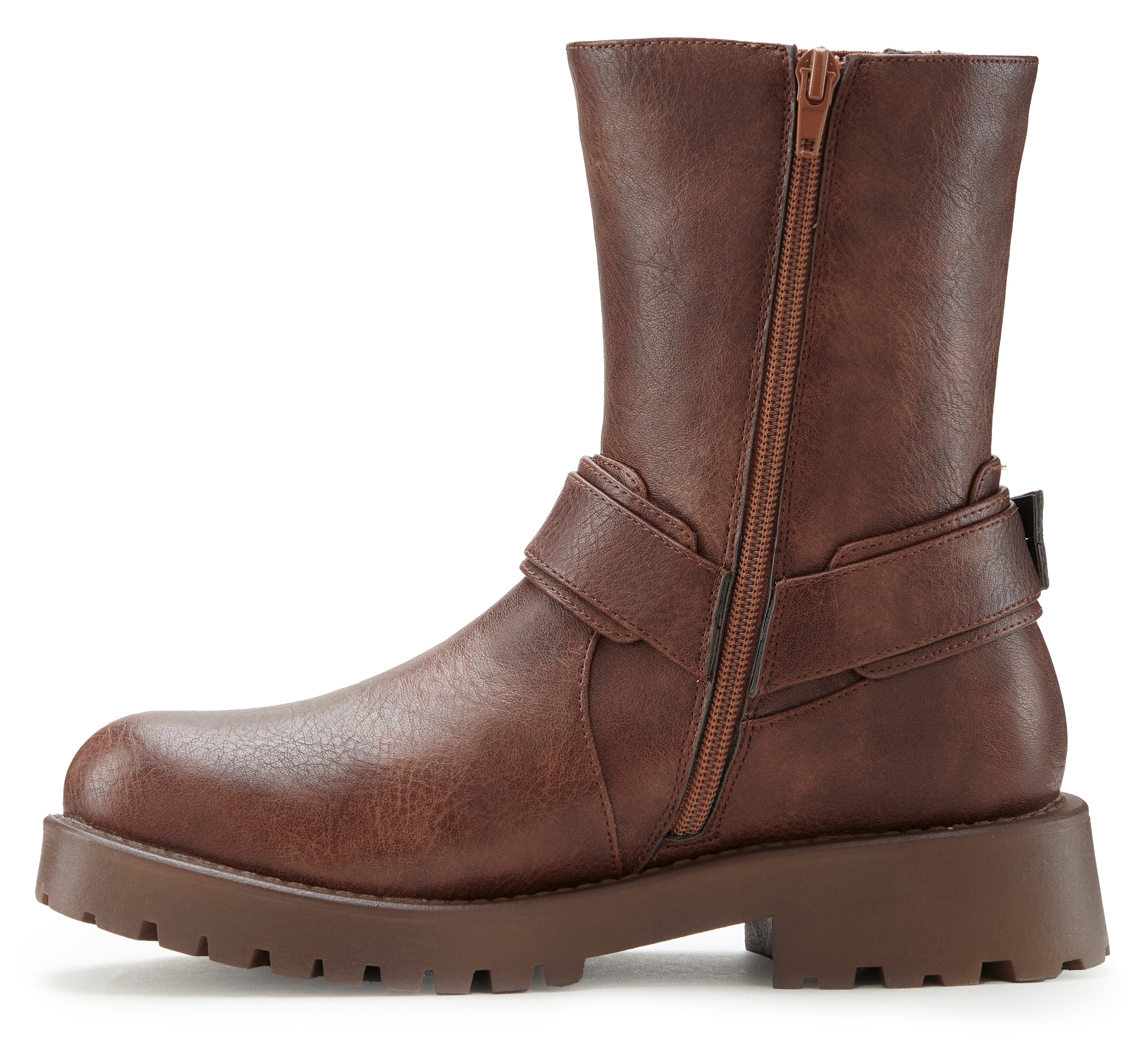 LASCANA Bikerboots, mit trendigen Zierschnallen, Stiefel, Stiefelette