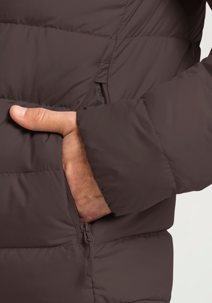 Jack Wolfskin Daunenjacke »ATHER DOWN HOODY M RDS«, mit Kapuze