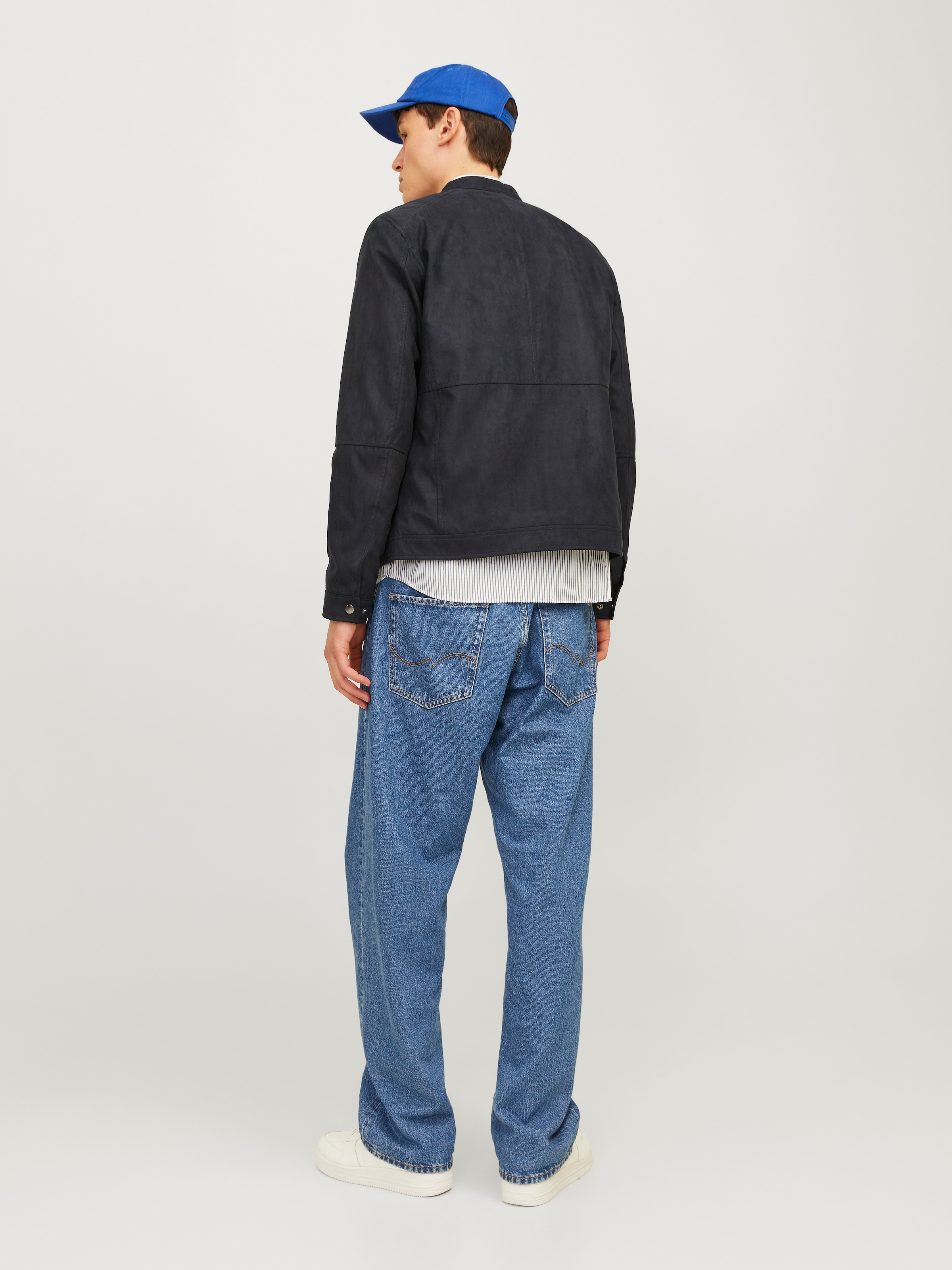 Jack & Jones Bikerjacke »JJEDYLAN mit wasserabweisender Funktion« ohne Kapuze unifarben, modisch, regular fit, Polyester