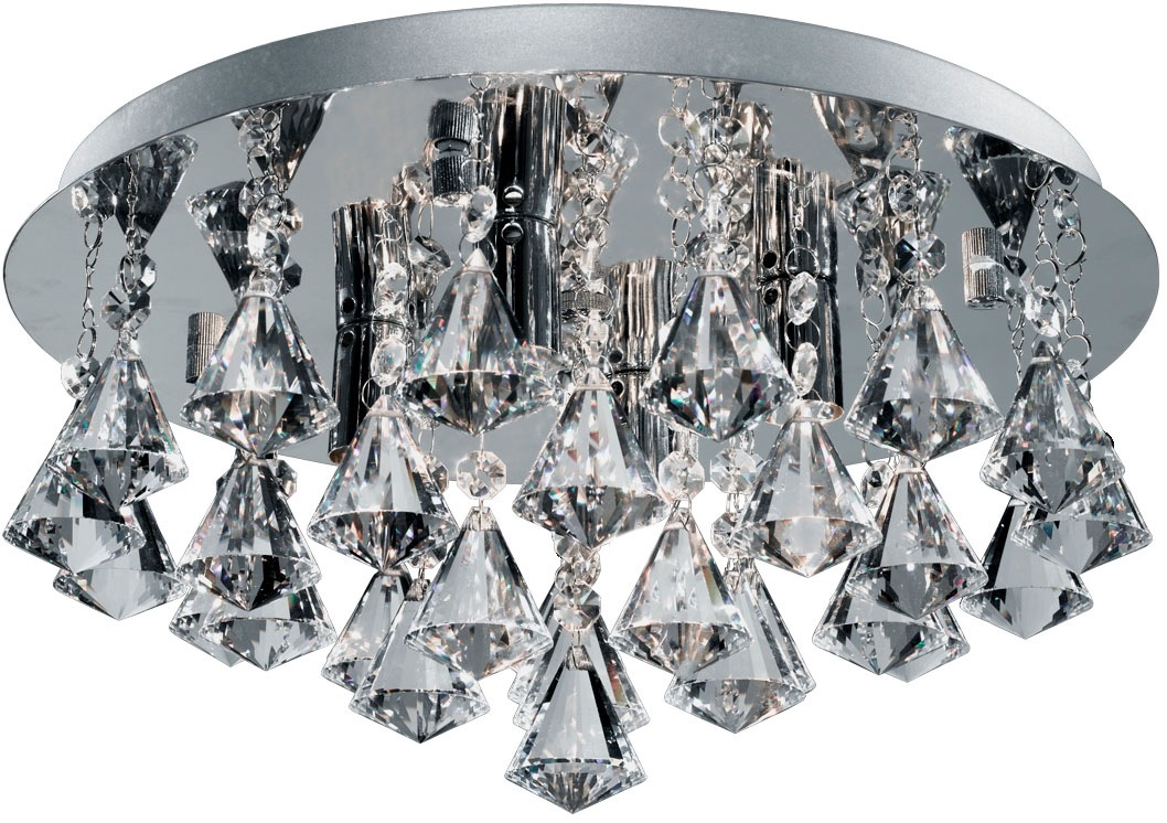 Searchlight Deckenleuchte »Hanna 4Lt Flush - Chrome Metal & Clear Crystal« G9 1 Stk.