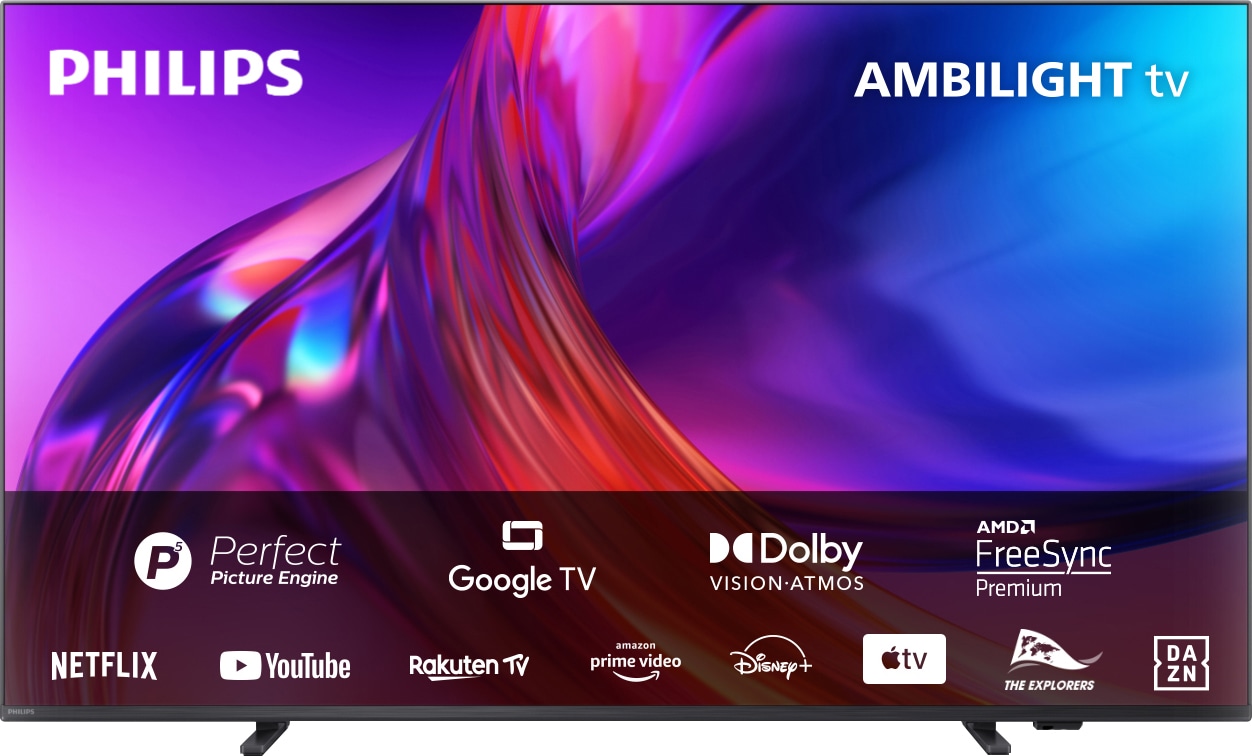 TV-Smart-TV, Ambilight Android Philips Ultra »65PUS8548/12«, bestellen cm/65 TV-Google HD, LED-Fernseher 3-seitiges online Zoll, 4K 164