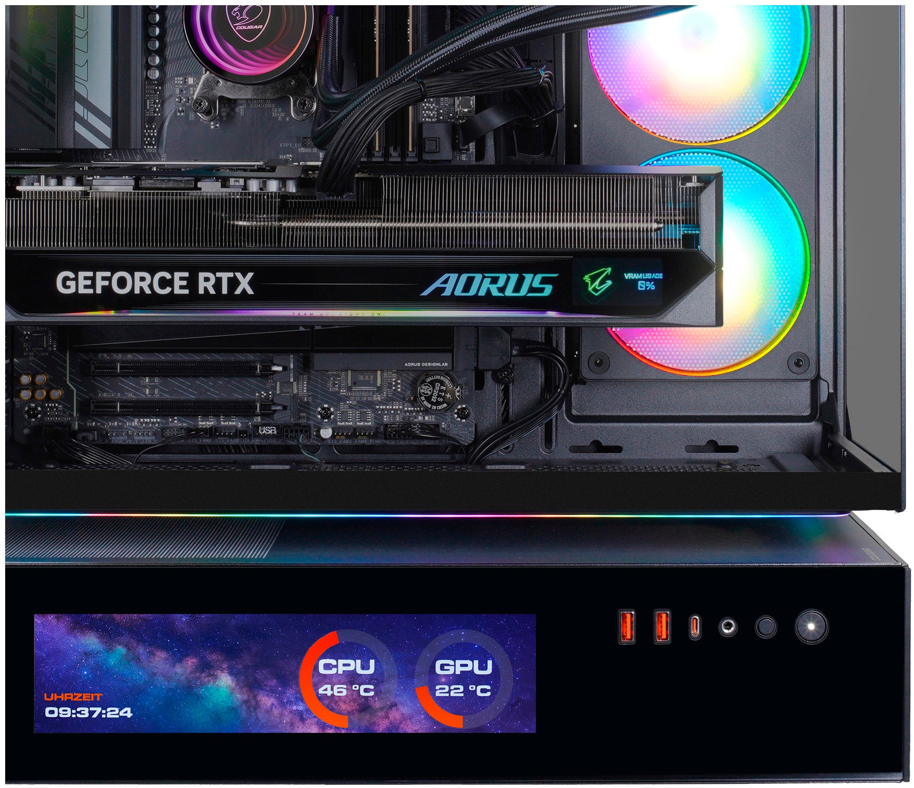 Cougar Gaming-PC »CFV235 Vision« Windows 11, DDR5 RAM, Wasserkühlung
