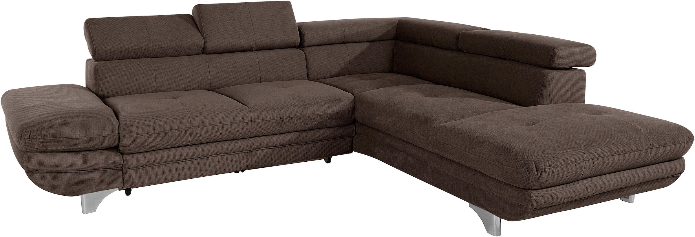 COTTA Ecksofa »Enterprise L-Form«, mit Arm- & Kopfteilverstellung, wahlweise mit Bettfunktion