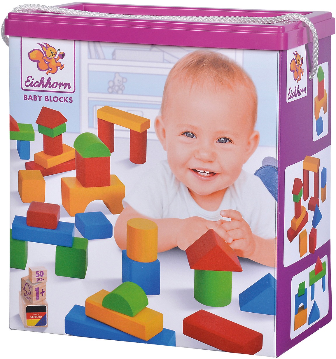 Eichhorn Spielbausteine »Bunt«, (50 St.), Made in Germany, FSC®- schützt Wald - weltweit kaufen