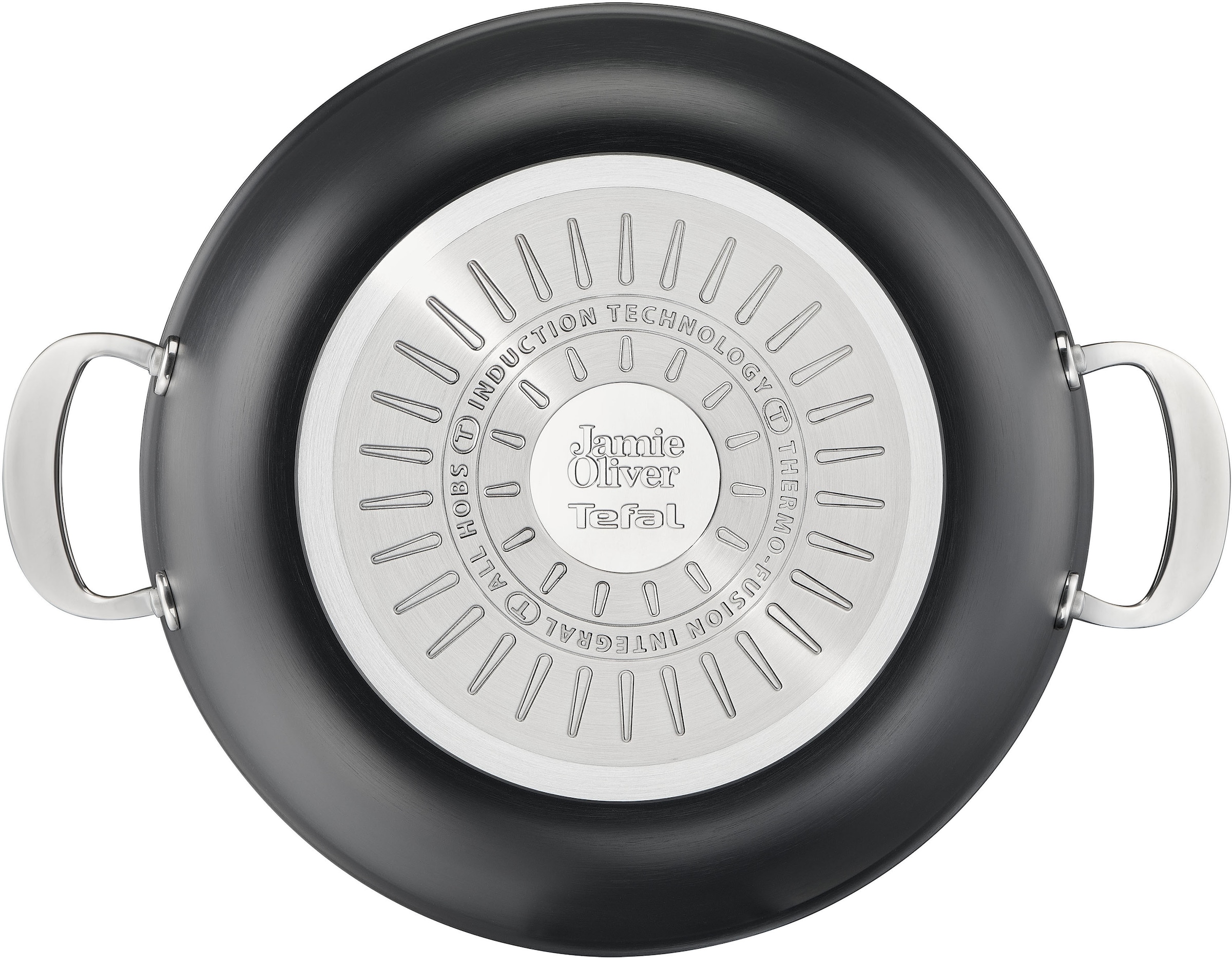 Tefal Kochtopf »Jamie Oliver Batch-Cooking Set Induktion 30 cm«, Aluminium, Antihaftversiegelung, Thermo-Signal, Rezeptbuch, H91254