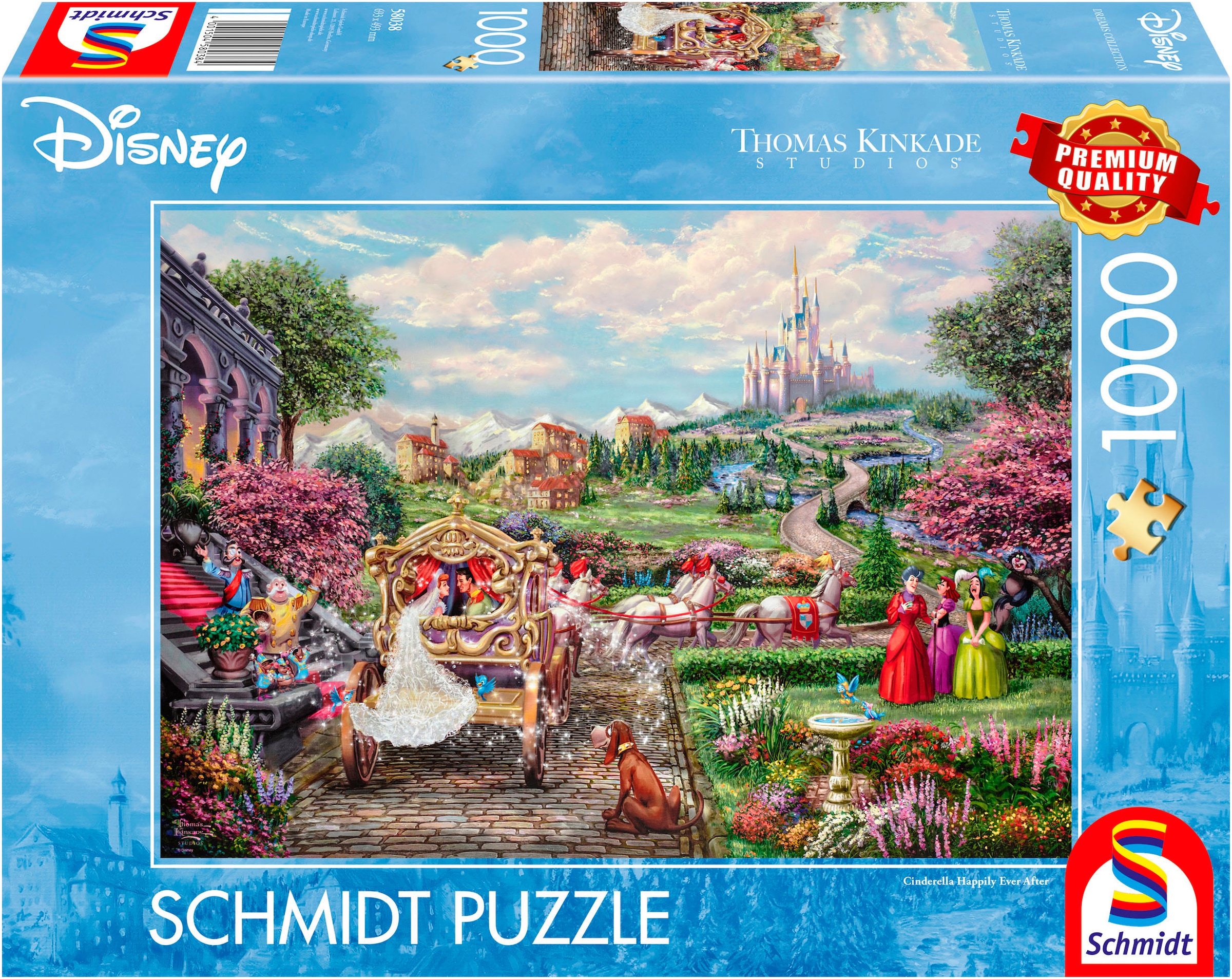 Schmidt Spiele Puzzle »Disney, Cinderella Happily Ever After von Thomas Kinkade«, (1000 tlg.), Made in Germany