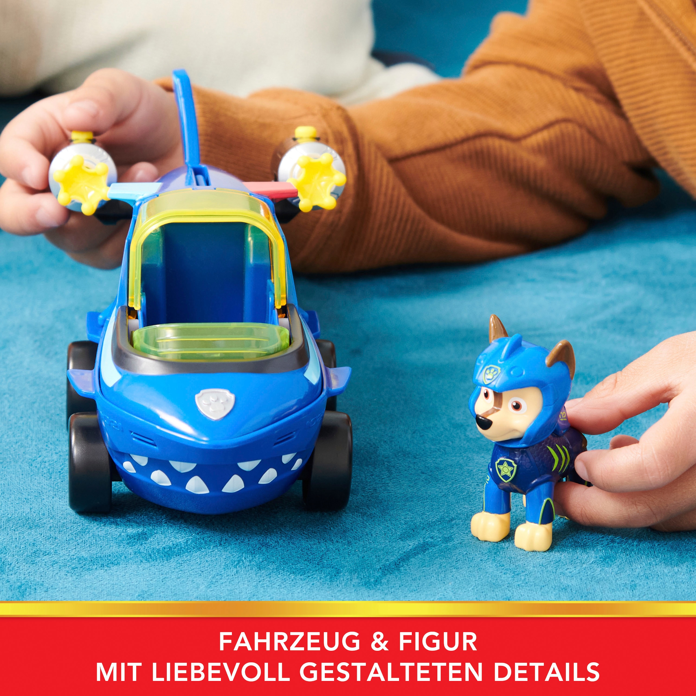Spin Master Spielzeug-Auto »Paw Patrol - Aqua Pups - Basic Themed Vehicles Solid Chase«, mit Funktionen