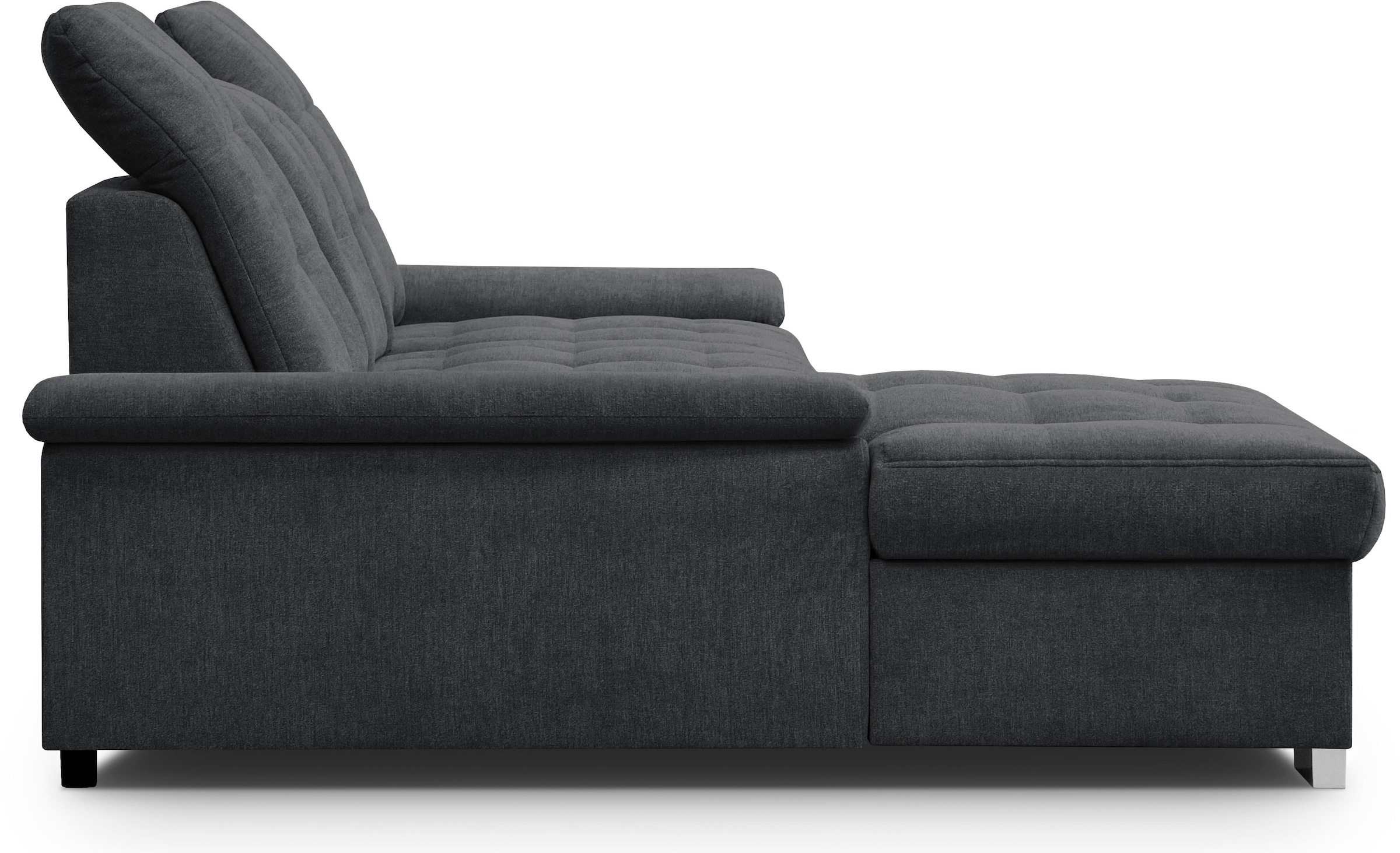 WERK2 Ecksofa Carmen, Sofa, Eckcouch mit Schlaffunktion, Bettkasten und Sitztiefenverstellung