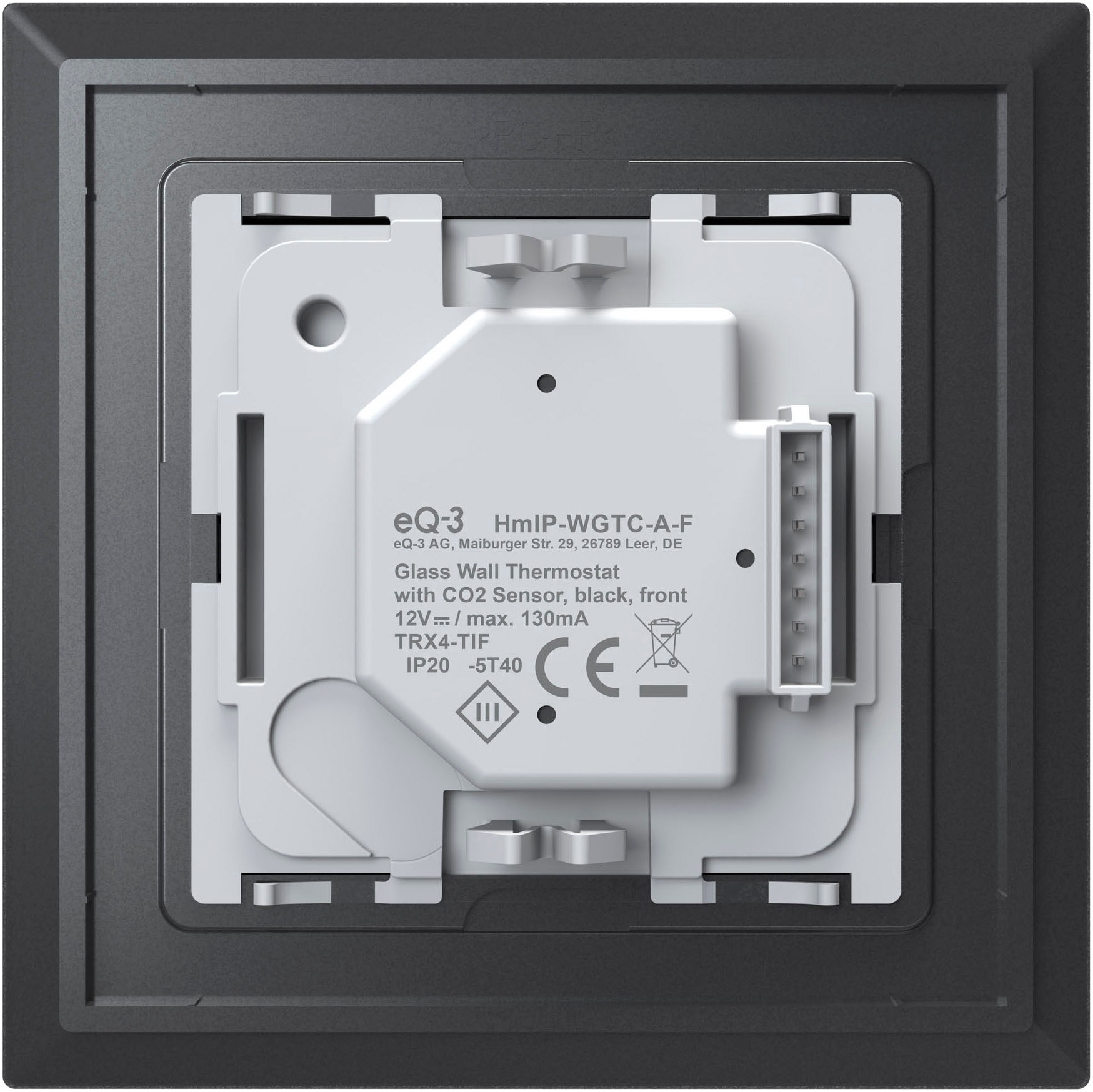 Homematic IP Smart-Home-Zubehör »Glas-Wandthermostat mit CO2-Sensor«