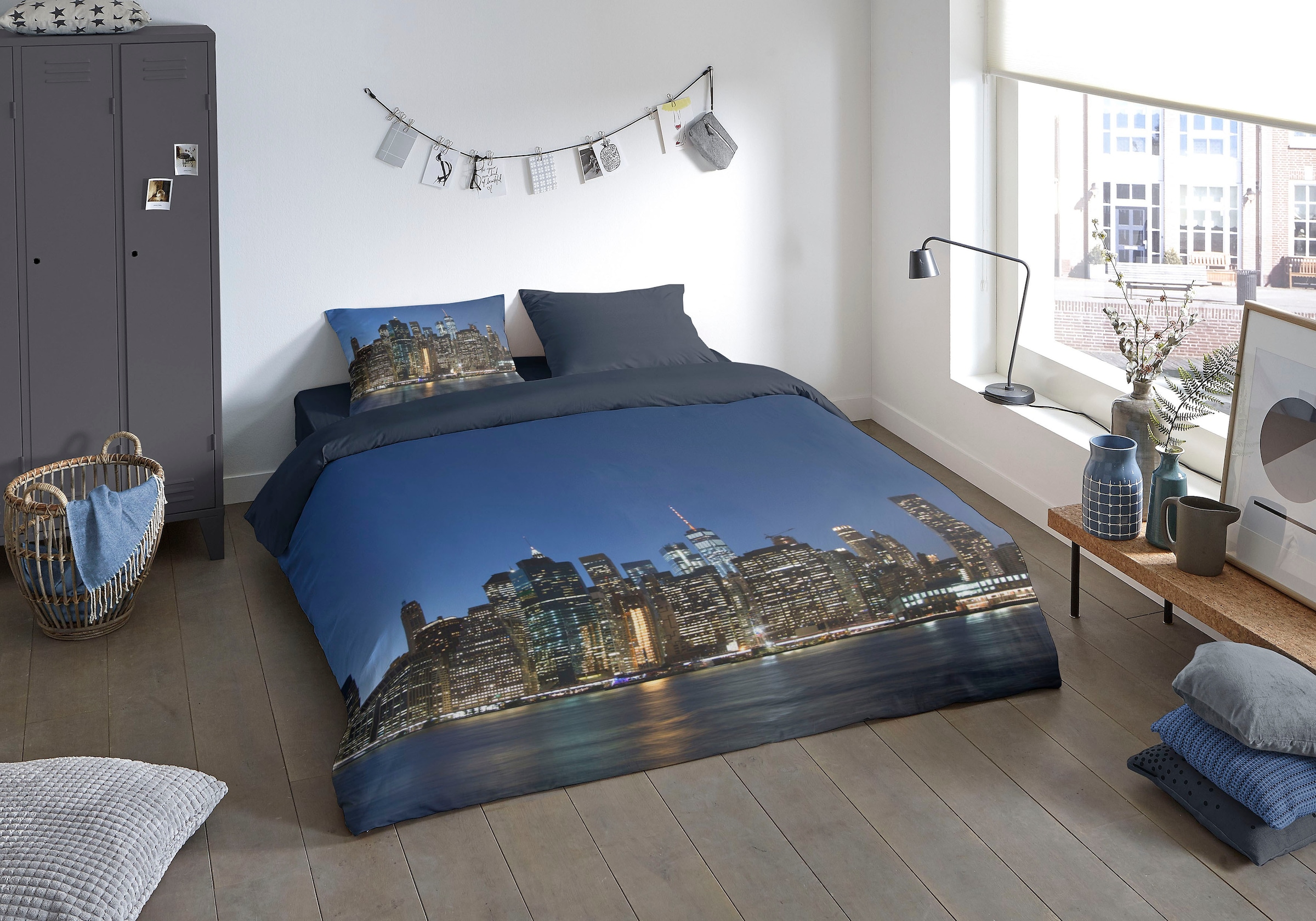 PURE luxury collection Wendebettwäsche »NY City«, Mikrofaser, 135x200, Pfle günstig online kaufen