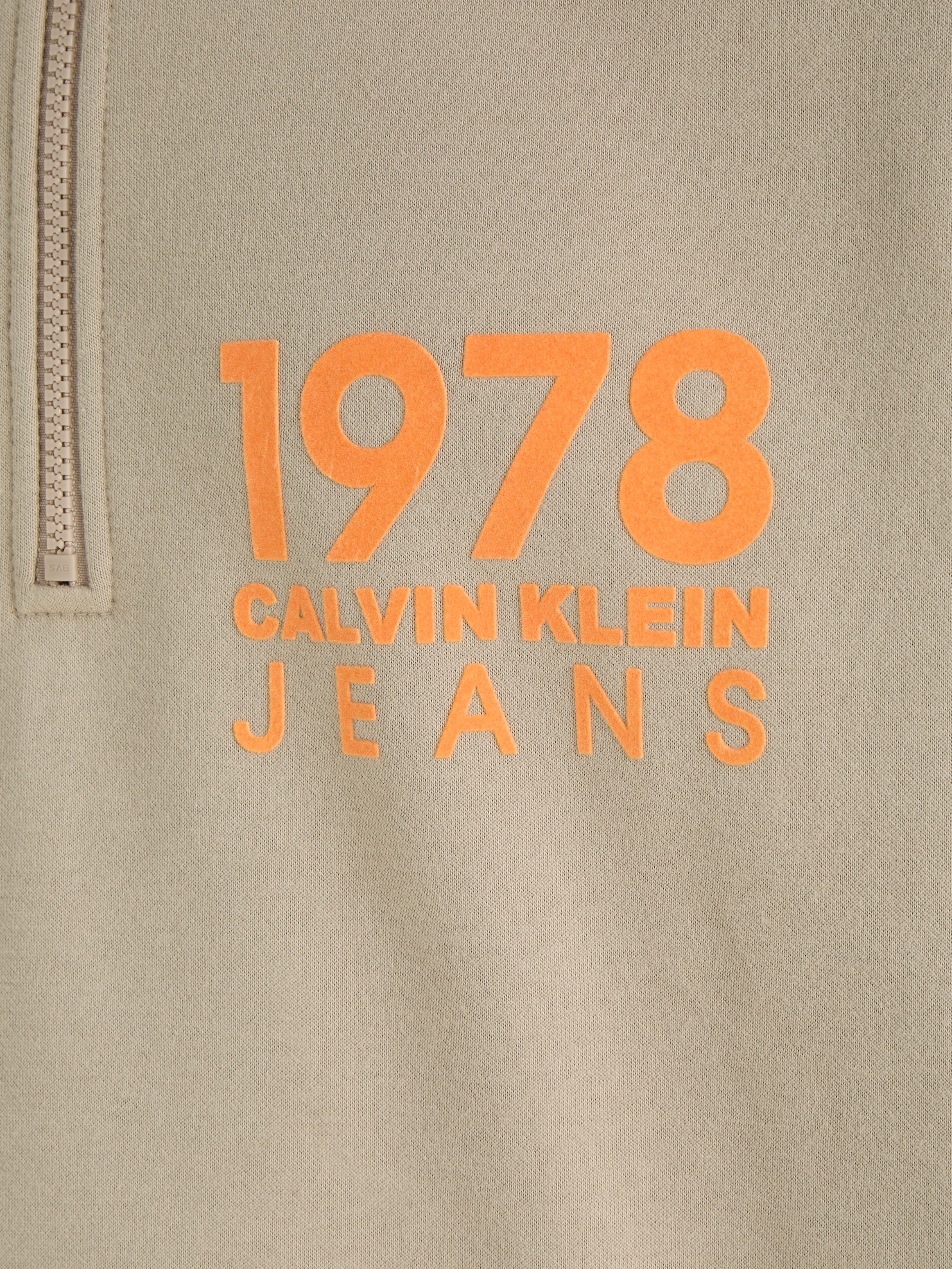 Calvin Klein Jeans Sweatshirt »1978 FLOCK LOGO HALF ZIP«