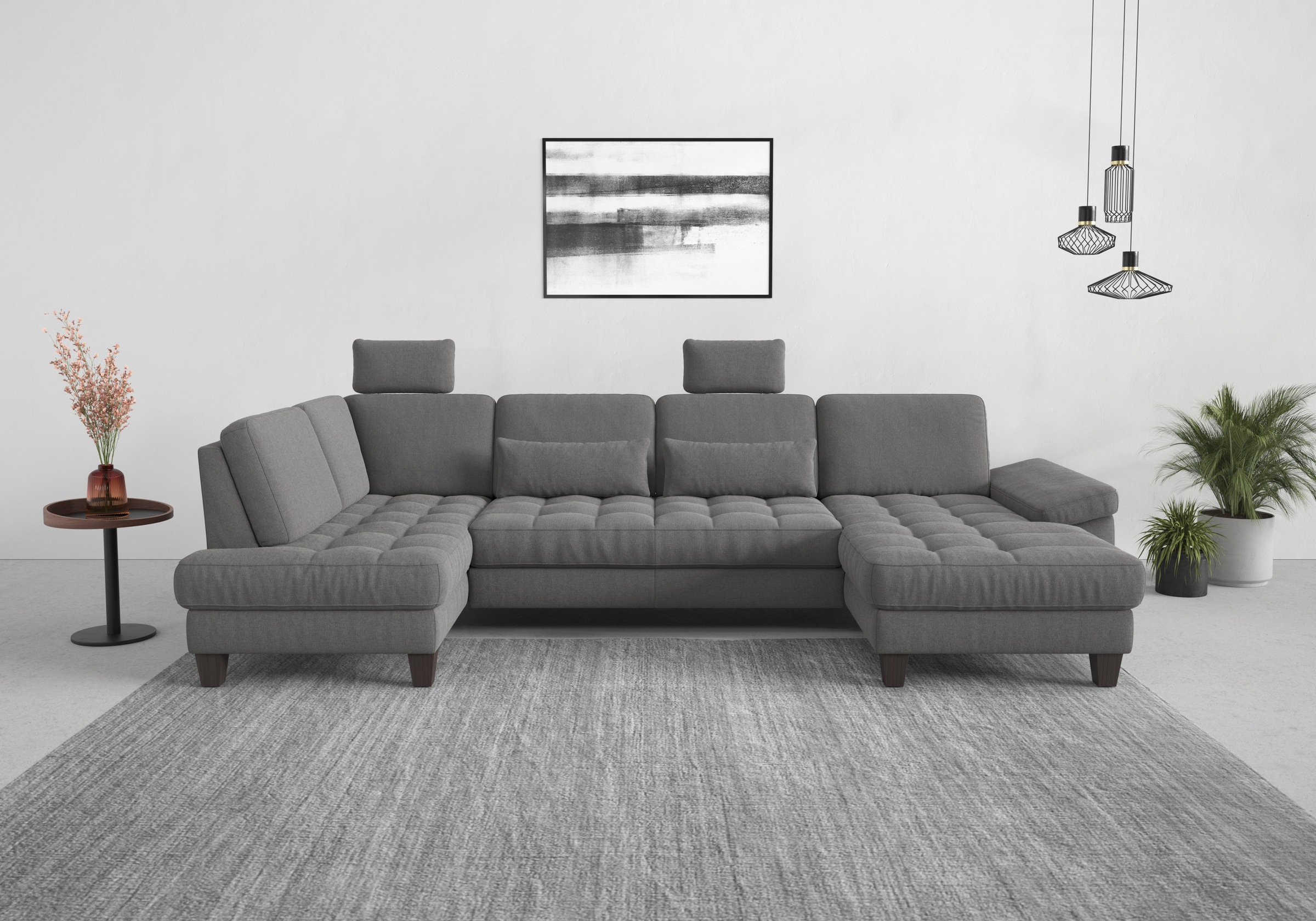 sit&more Wohnlandschaft »Westham U-Form«, wahlweise mit Bettfunktion, Bettkasten, Sitztiefenverstellung