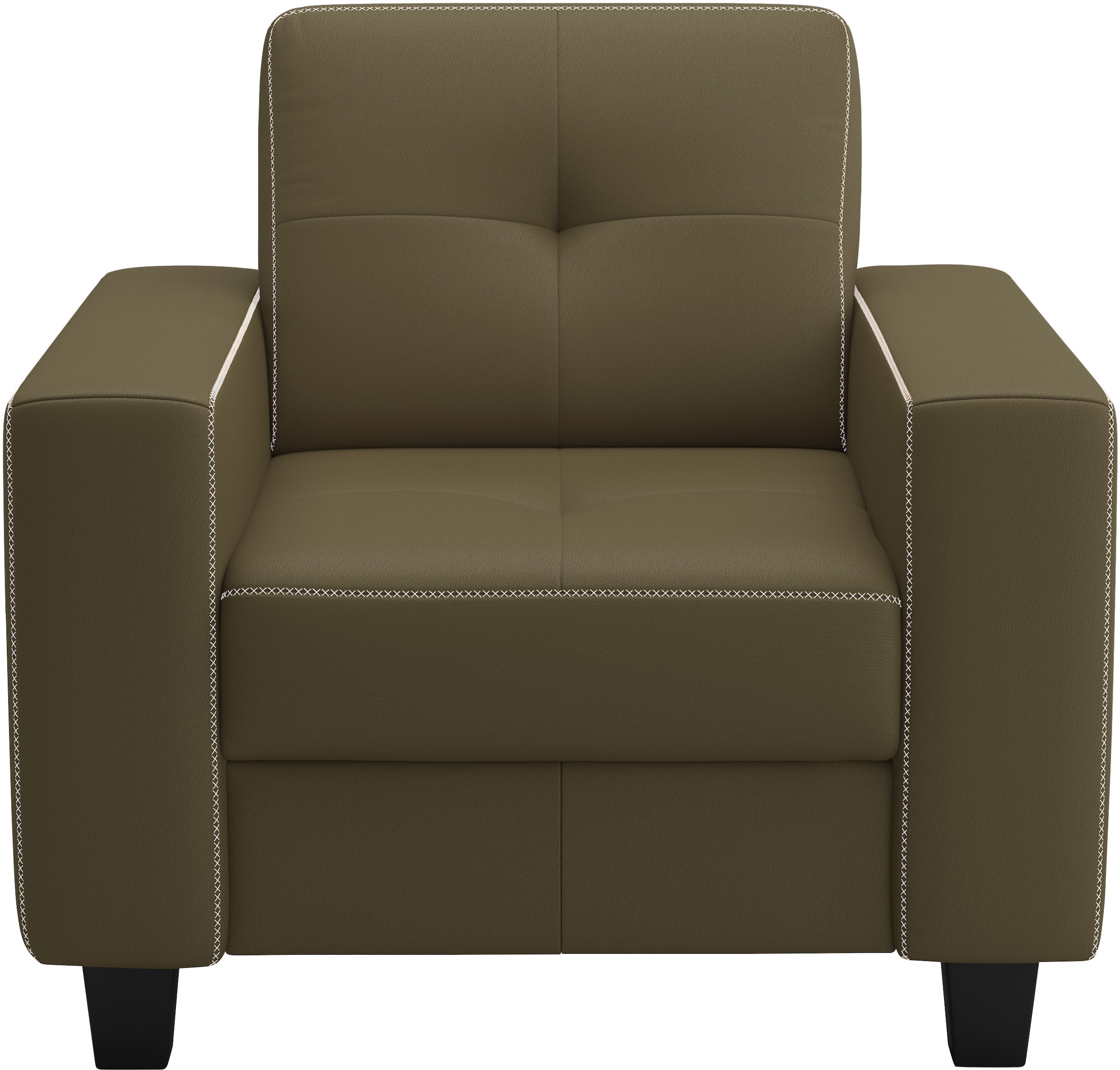 PLACES OF STYLE Sessel »Varese« Kreuznaht in beige günstig online kaufen