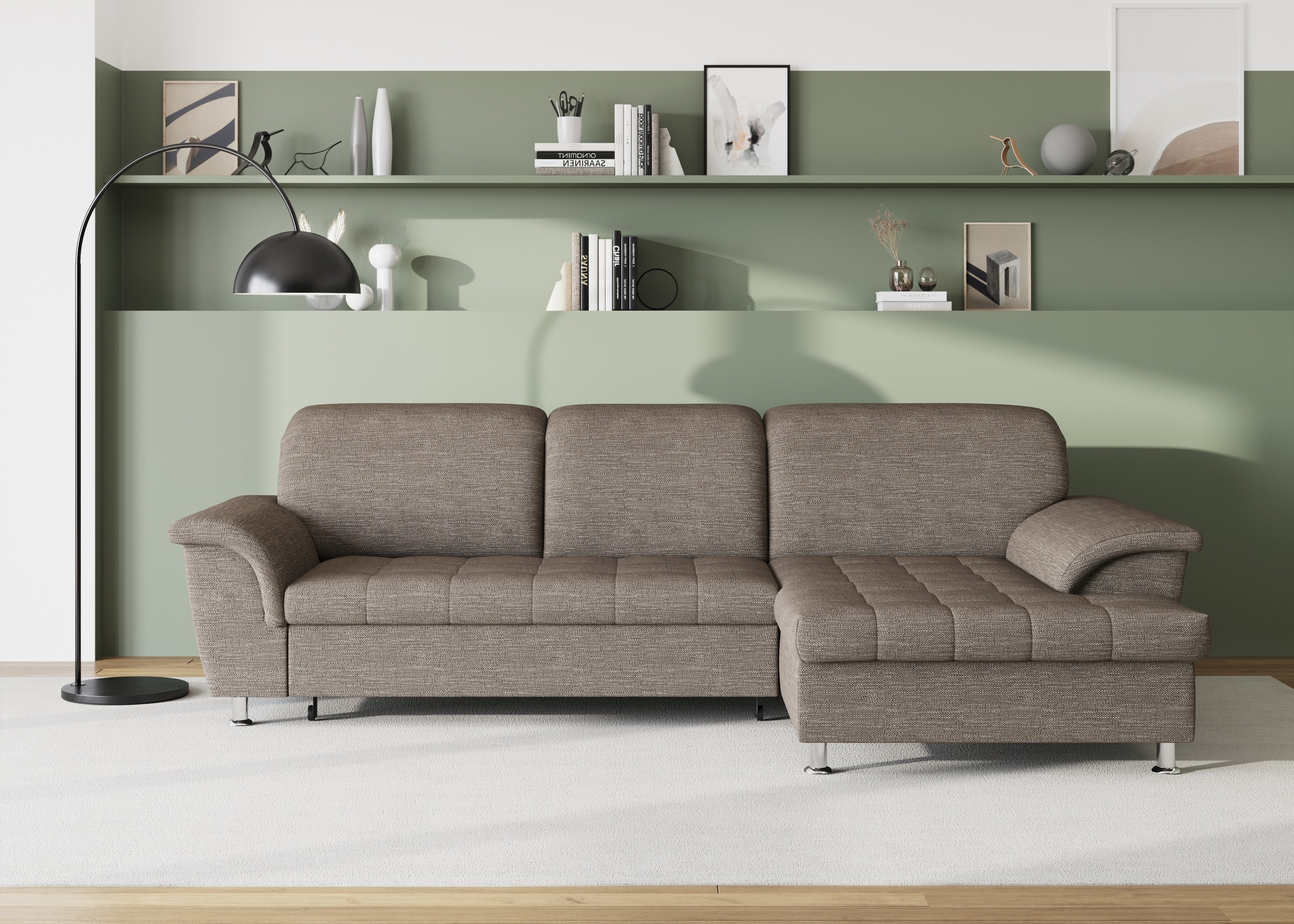 DOMO collection Ecksofa »Franzi Steppung im Sitzbereich B7T/H: 278/162/80 c günstig online kaufen