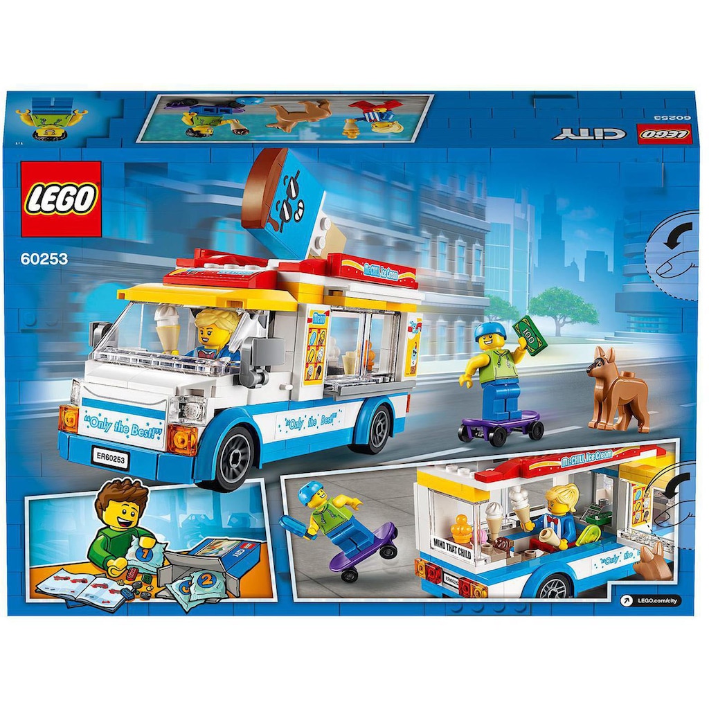 LEGO® Konstruktionsspielsteine »Eiswagen (60253), LEGO® City Great Vehicles«, (200 St.)