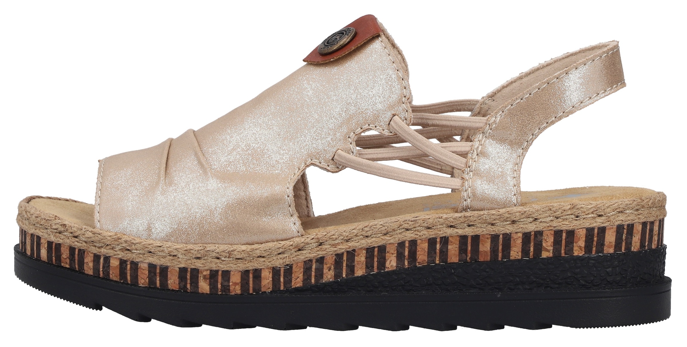 Rieker Plateausandale  Sommerschuh, Sandalette, modisches Plateau