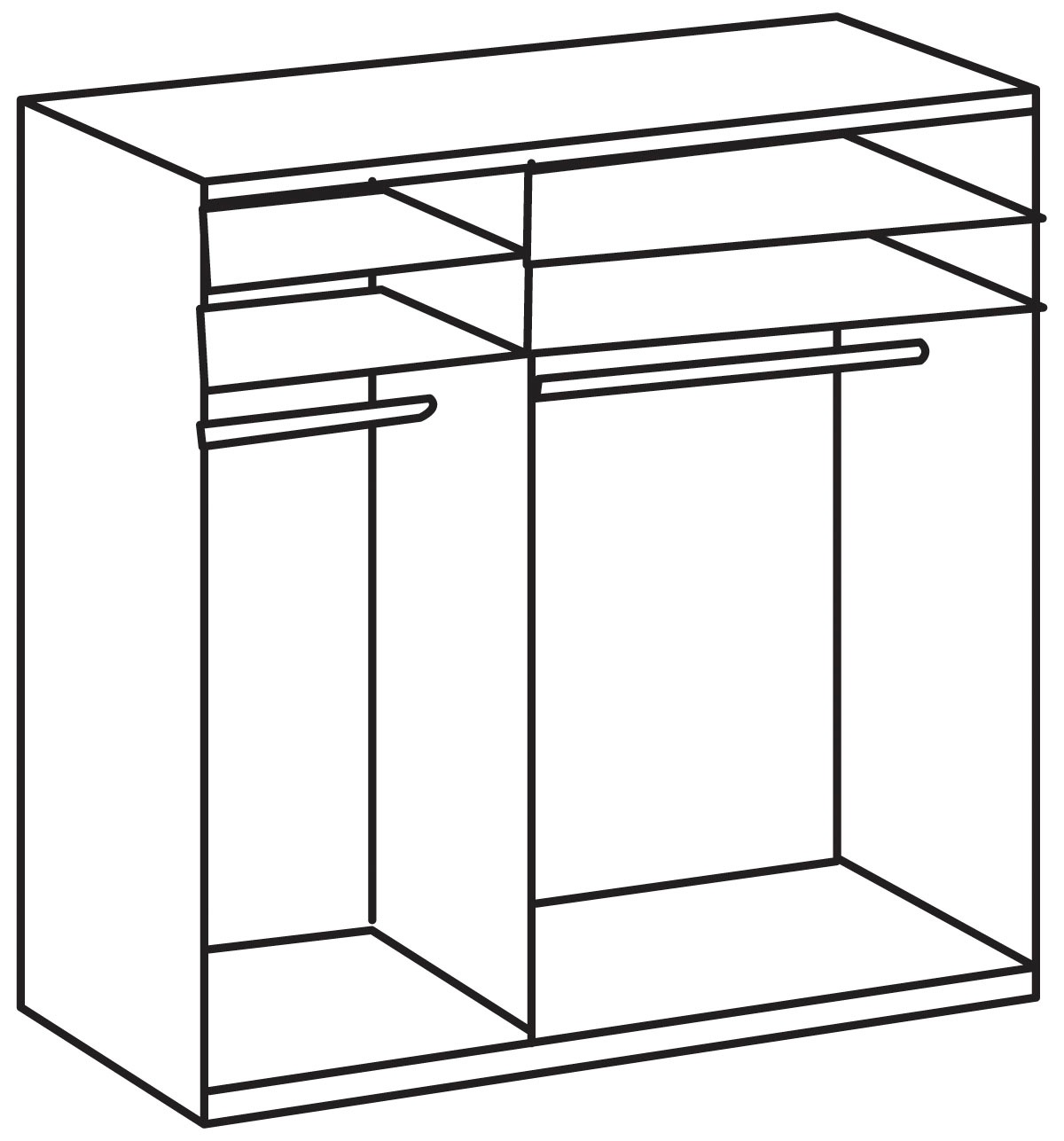 Fresh To Go Kleiderschrank »Level«, mit Spiegeltüren