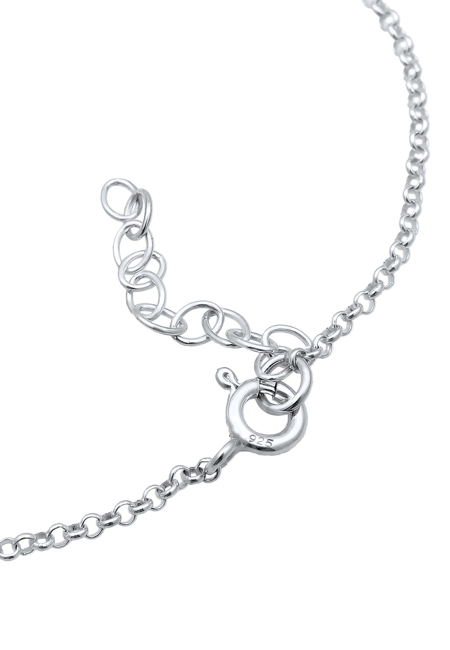 Elli Armband »Erbskette Kreis Plättchen Geo Design 925 Silber«
