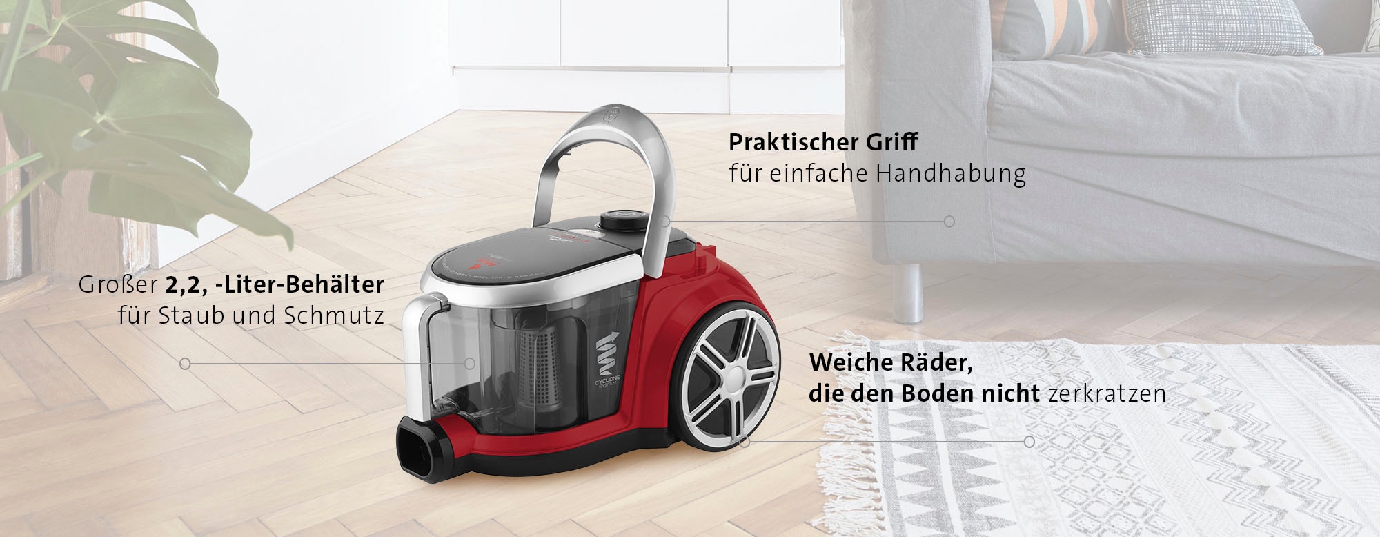 eta Bodenstaubsauger »Stormy Turbo ETA351790000«, 800 W, beutellos