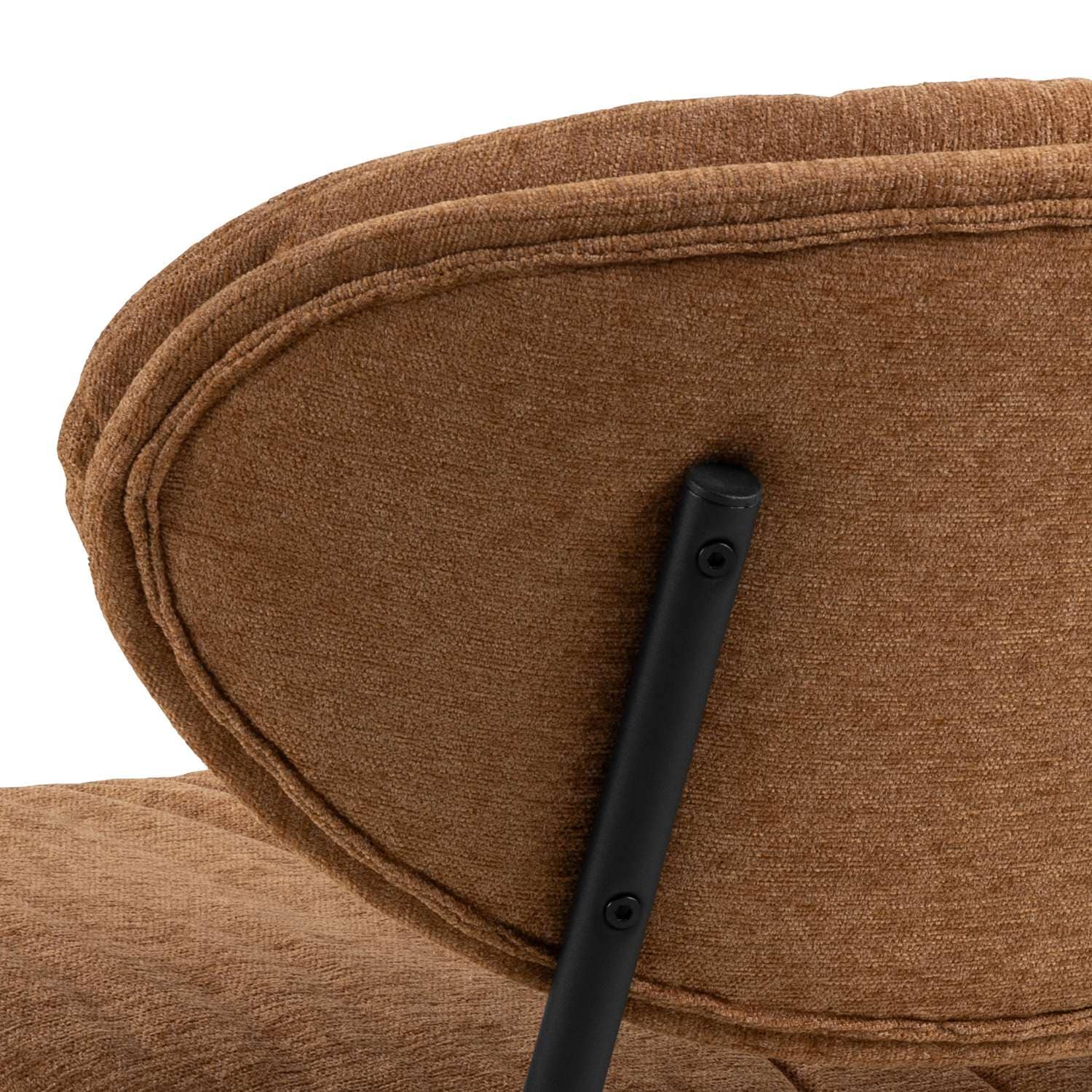 ACTONA GROUP Loungesessel »Burma«, Terracotta Stoff, schwarze Stahlbeine, Sitzhöhe: 43 cm