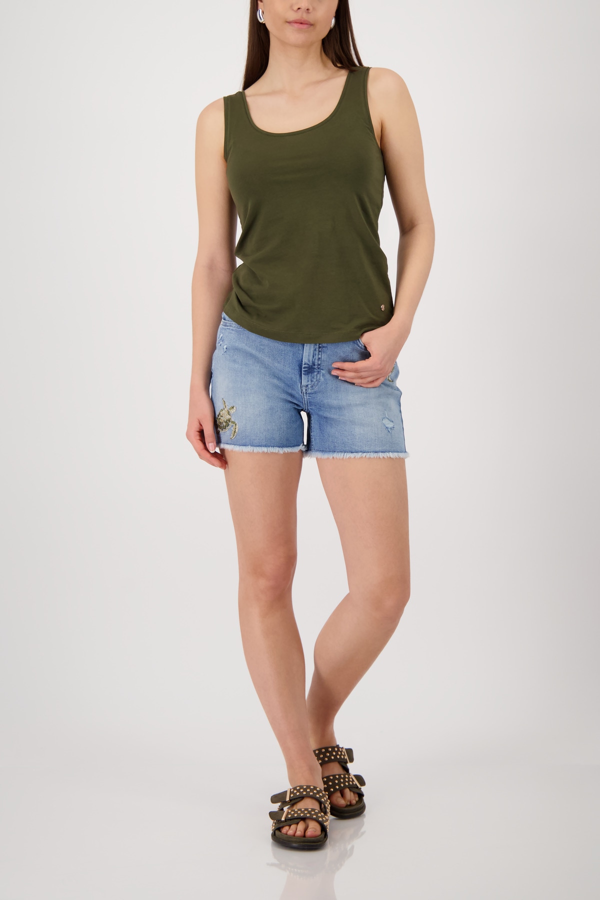 Monari Tanktop »Top Basic Top« Regular fit mit Rundhalsausschnitt