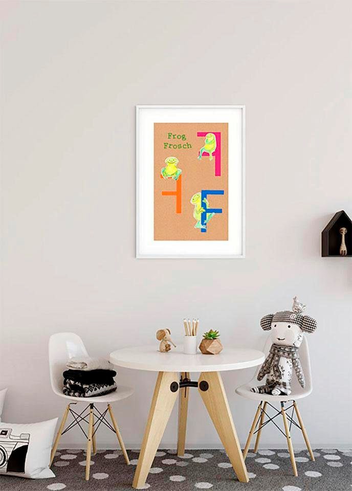 Komar Bild »ABC Animal F«, Buchstaben, (1 St.), Wandbild zur Dekoration - ohne Rahmen