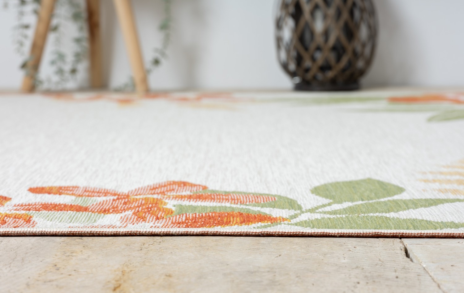 Myflair Möbel & Accessoires Teppich »Isla Lagerräumung«, rechteckig, 6 mm Höhe, Wendeteppich, Blumen, mit Bordüre, Outdoor geeignet, Balkon, Terrasse
