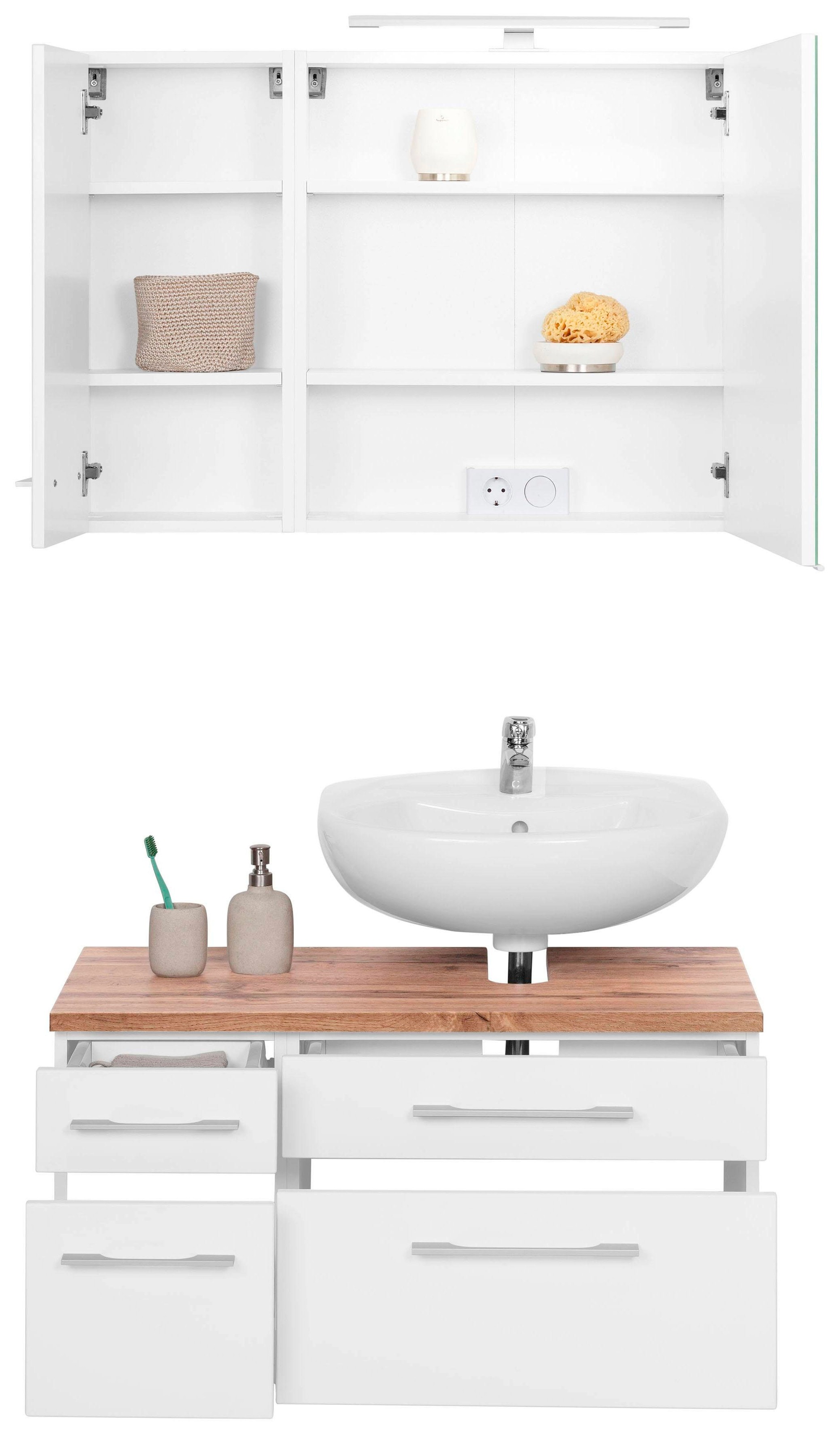 welltime Badmöbel-Set »Davos« 3 Stk. tlg. günstig online kaufen