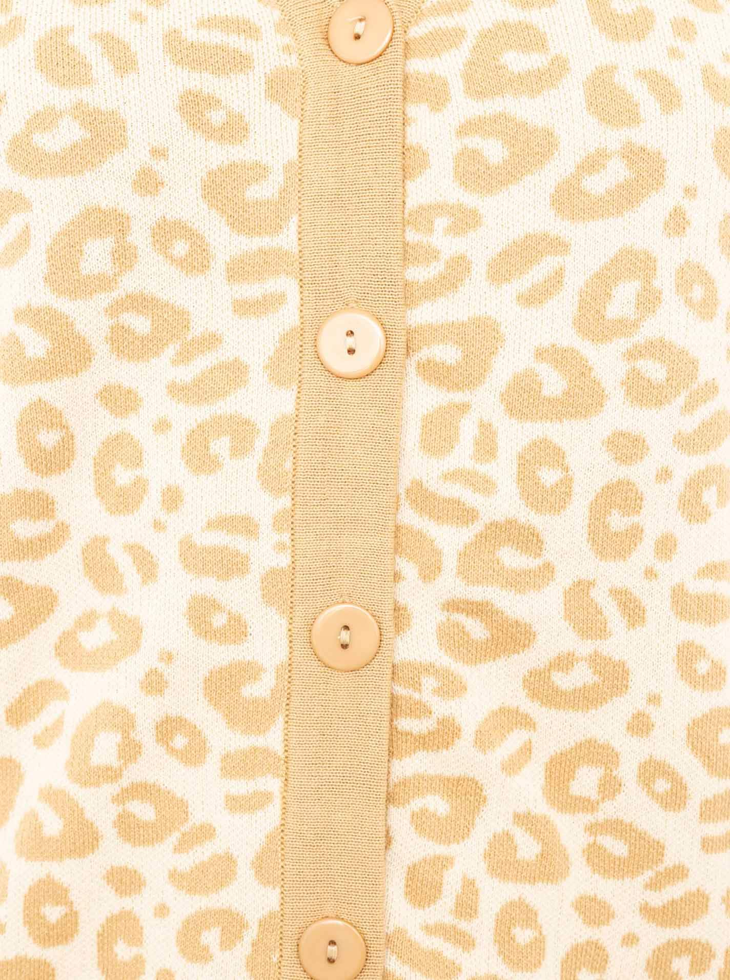 Zwillingsherz Strickjacke »"Gestrickter-Leo"« mit Knöpfen, mit Leomuster aus reiner Baumwolle