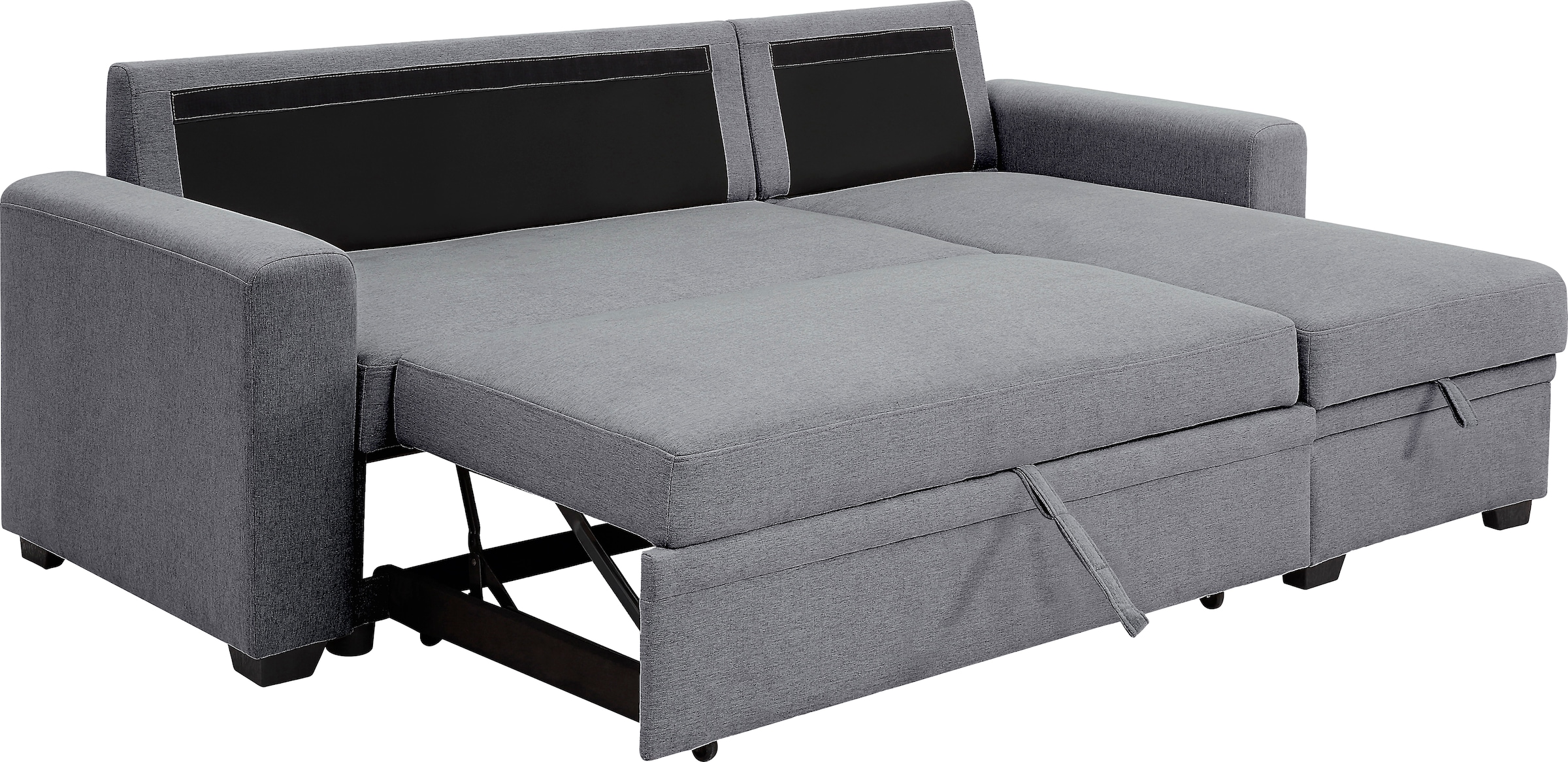 ATLANTIC home collection Ecksofa »Gerrit L-Form«, Schlafsofa, mit Bettkasten, Recamiere rechts oder links montierbar