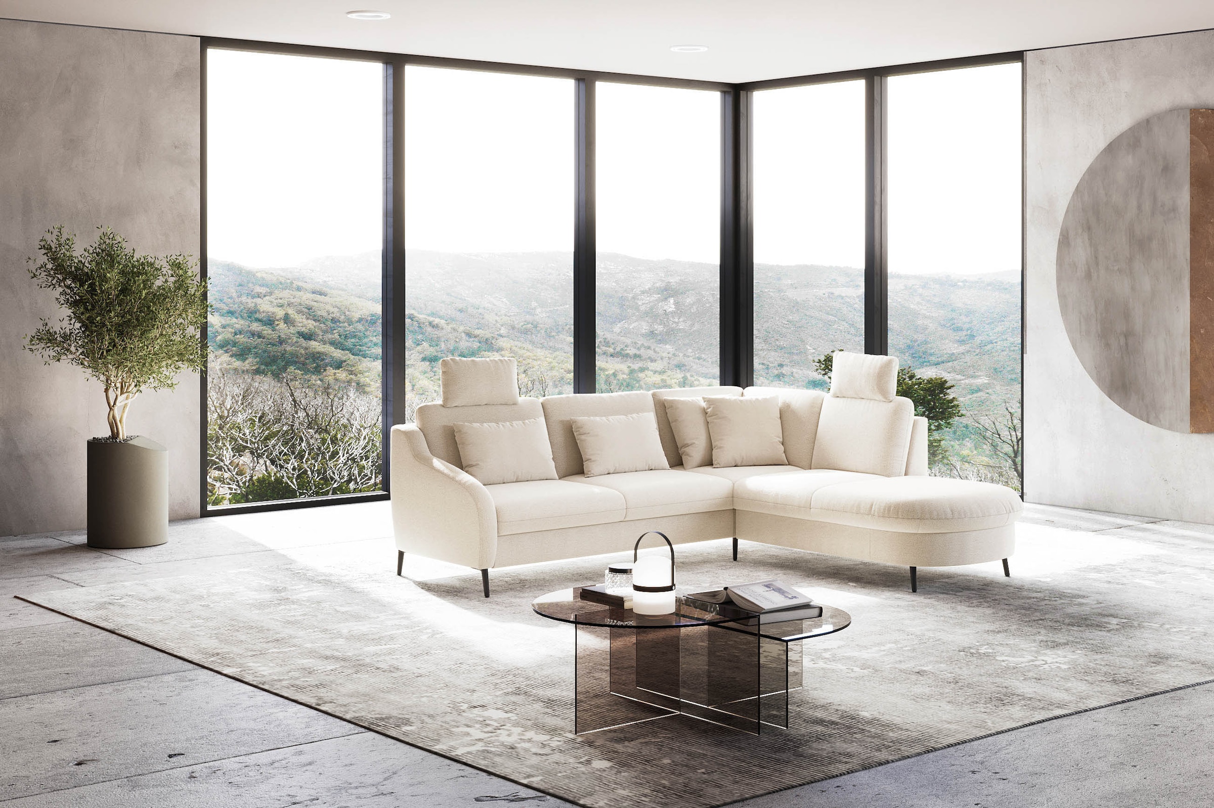 sit&more Ecksofa »Soul L-Form«, wahlweise mit Bettfunktion und Bettkasten oder Schubkasten