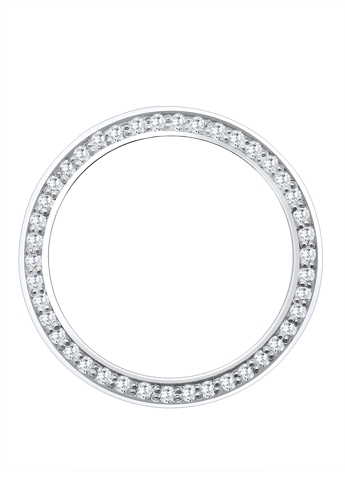 Elli Premium Fingerring »Bandring Zirkonia Funkelnd Geo 925 Silber Joli«