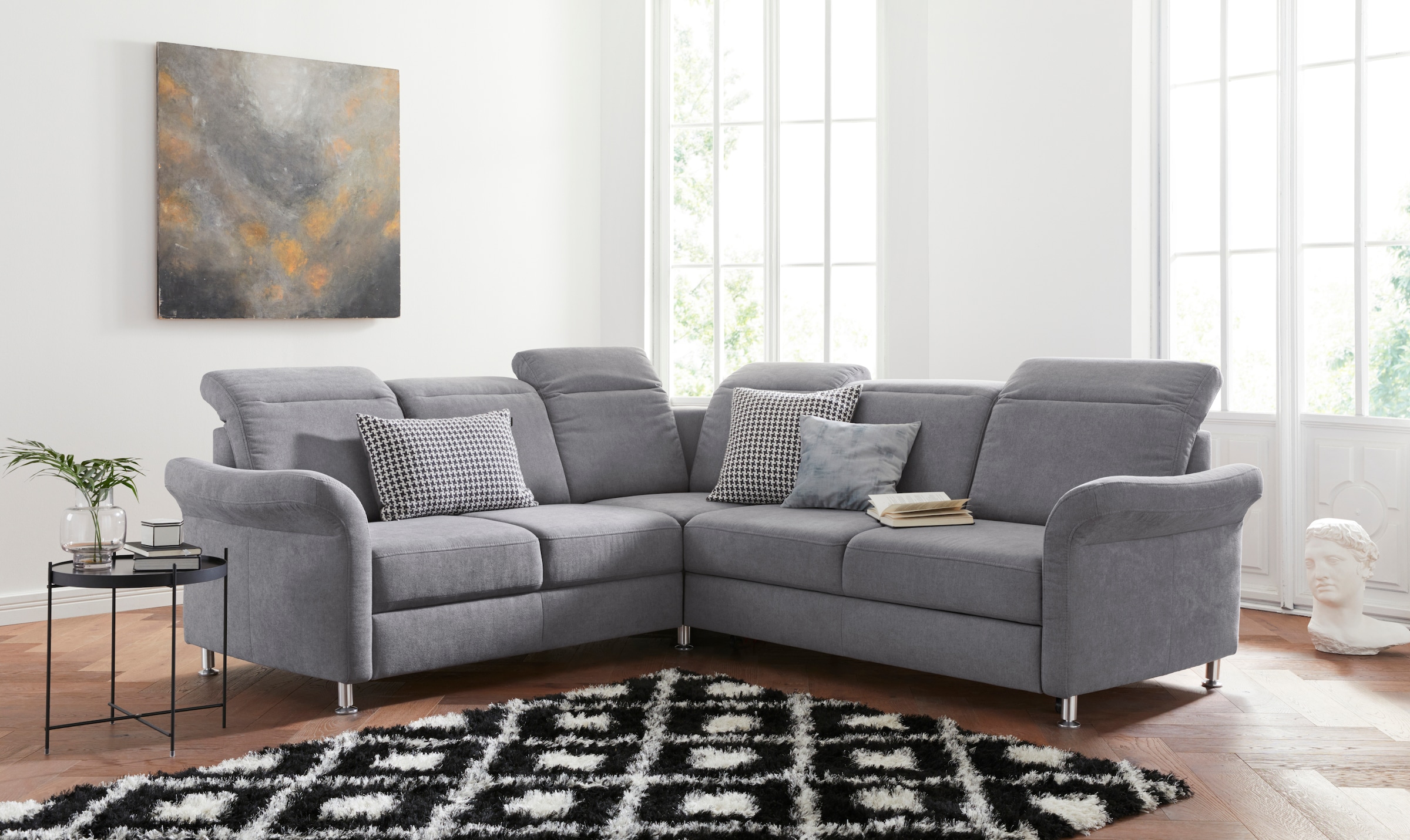 sit&more Ecksofa »Darwin L-Form«, inklusive Federkern, wahlweise mit Kopfte günstig online kaufen