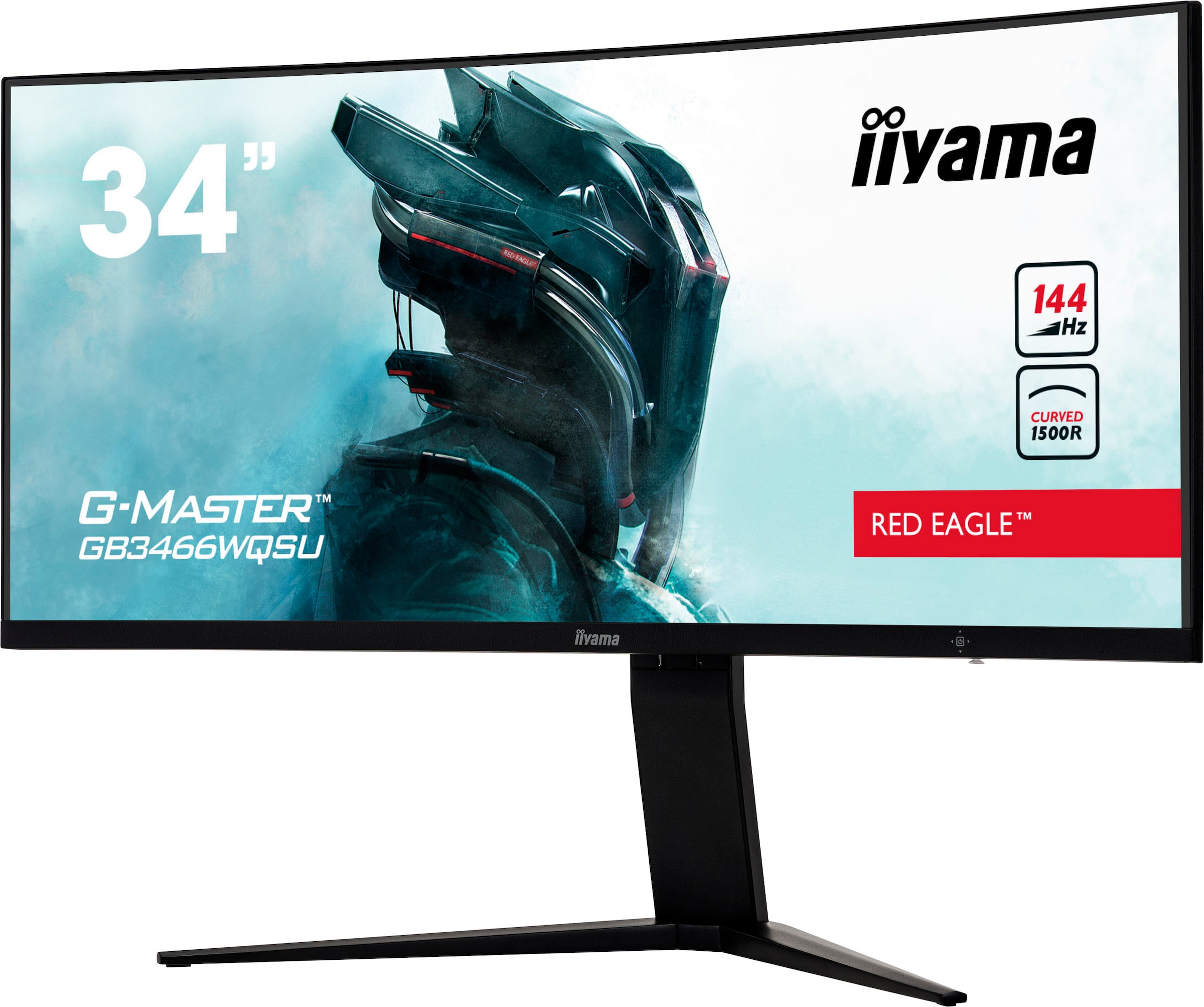 Iiyama Curved-Gaming-LED-Monitor »G-MASTER GB3466WQSU-B1«, 86 cm/34 Zoll, 3440 x 1440 px, UWQHD, 1 ms Reaktionszeit, 144 Hz