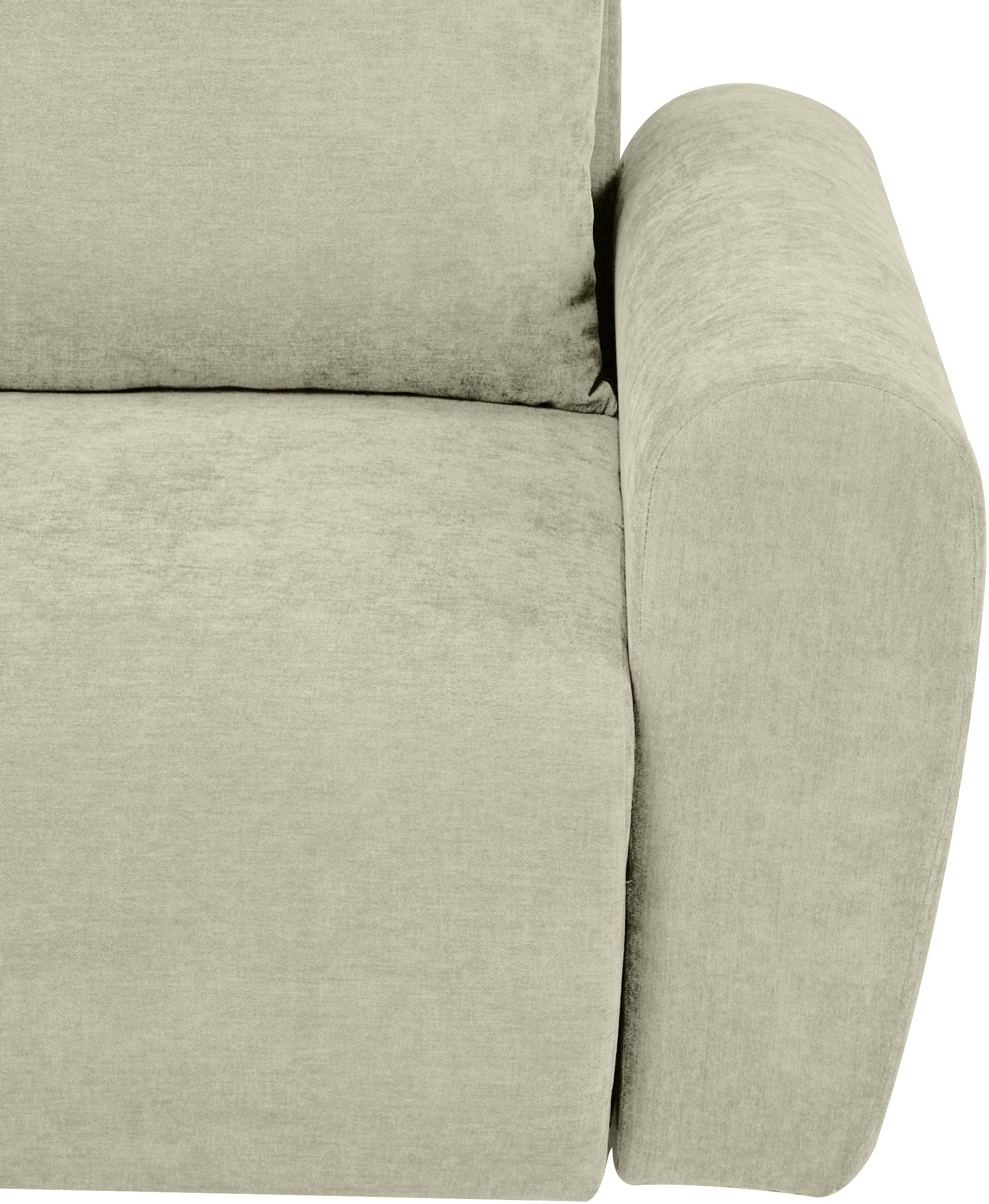 Home affaire Ecksofa »Nortrud-Uni, 241 cm, L-Form, mit Schlaffunktion u. Bettkasten« Recamiere rechts / links montierbar, Feinstruktur-Bezug