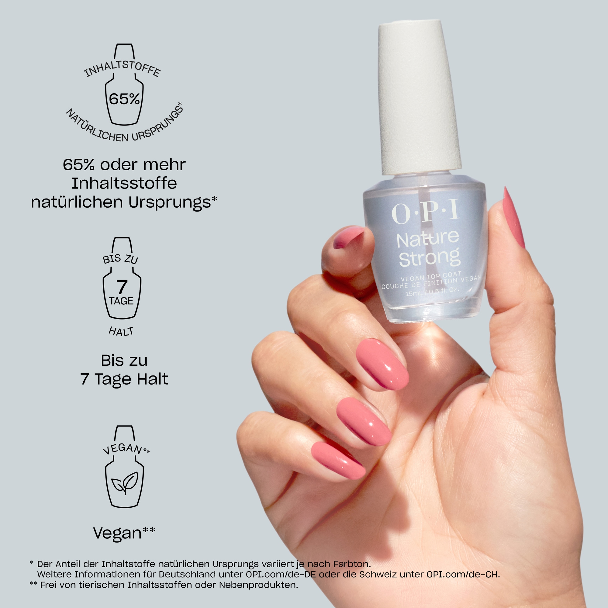 OPI Nagellack »Nature Strong« deckend, glänzend, langanhaltend, schnelltrocknend