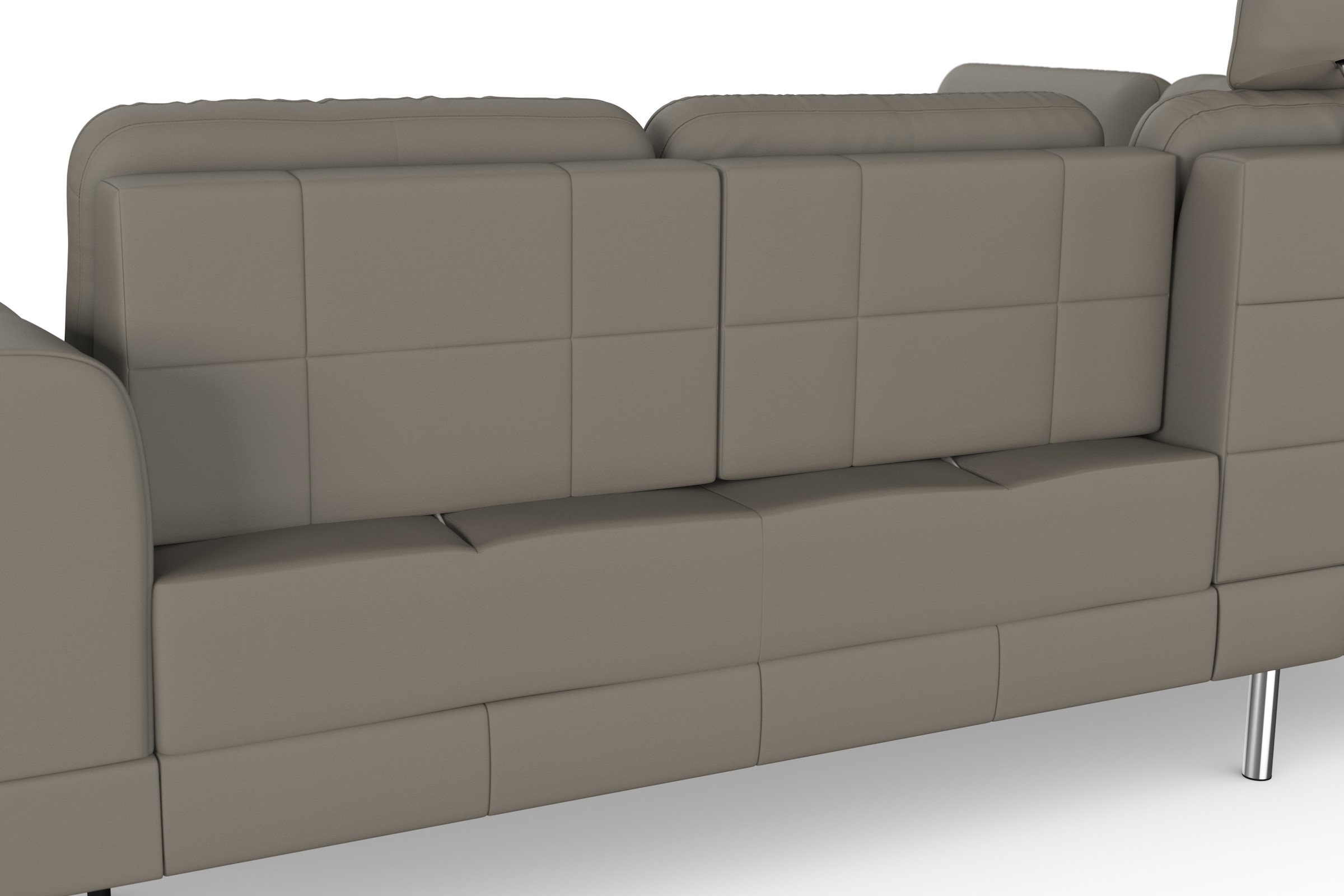sit&more Ecksofa »Bendigo L-Form«, inklusive Sitztiefenverstellung, Bodenfreiheit 15 cm, in 2 Fußfarben