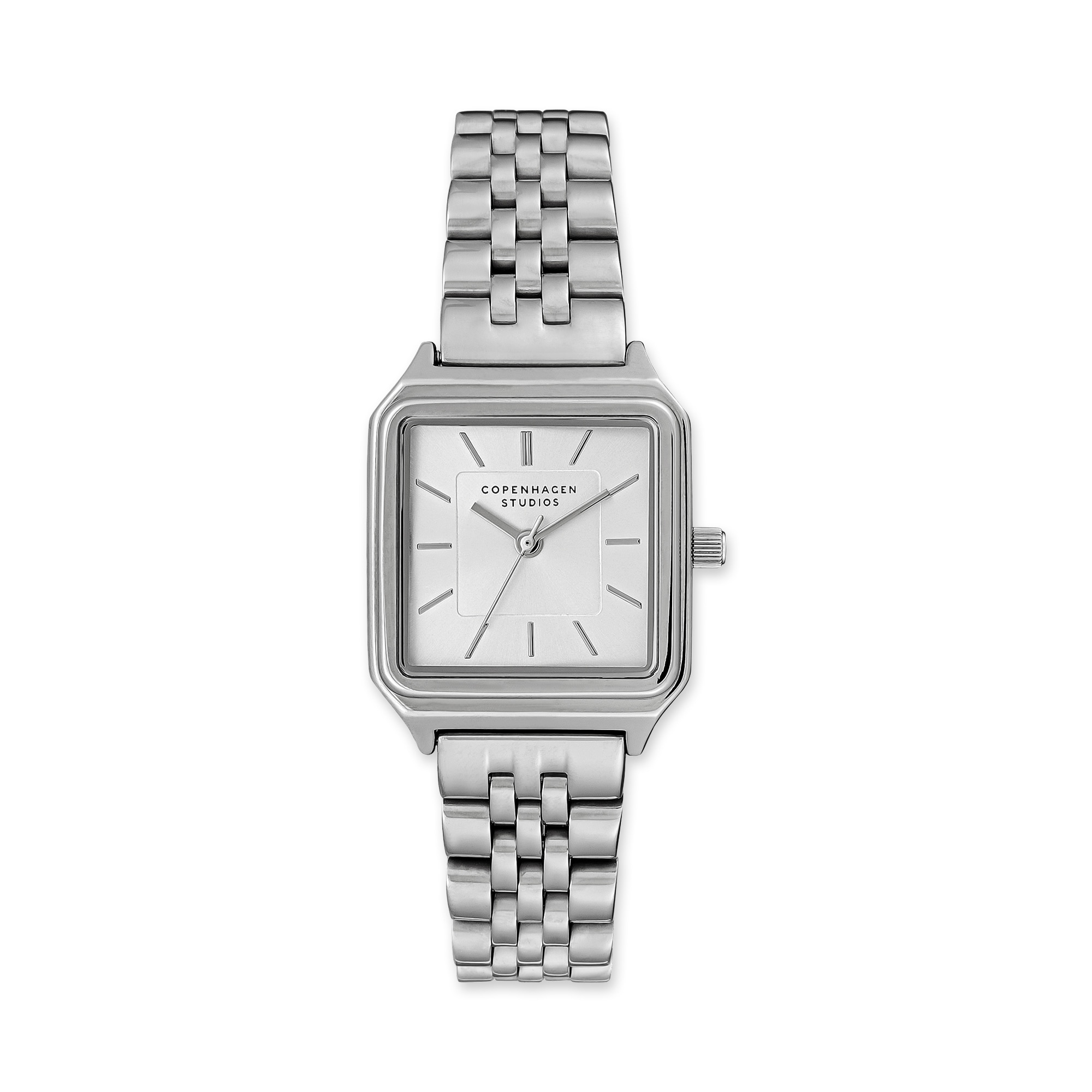 Copenhagen Studios Quarzuhr »Vintage Square Watch« Armbanduhr, Damenuhr, Edelstahlarmband, analog