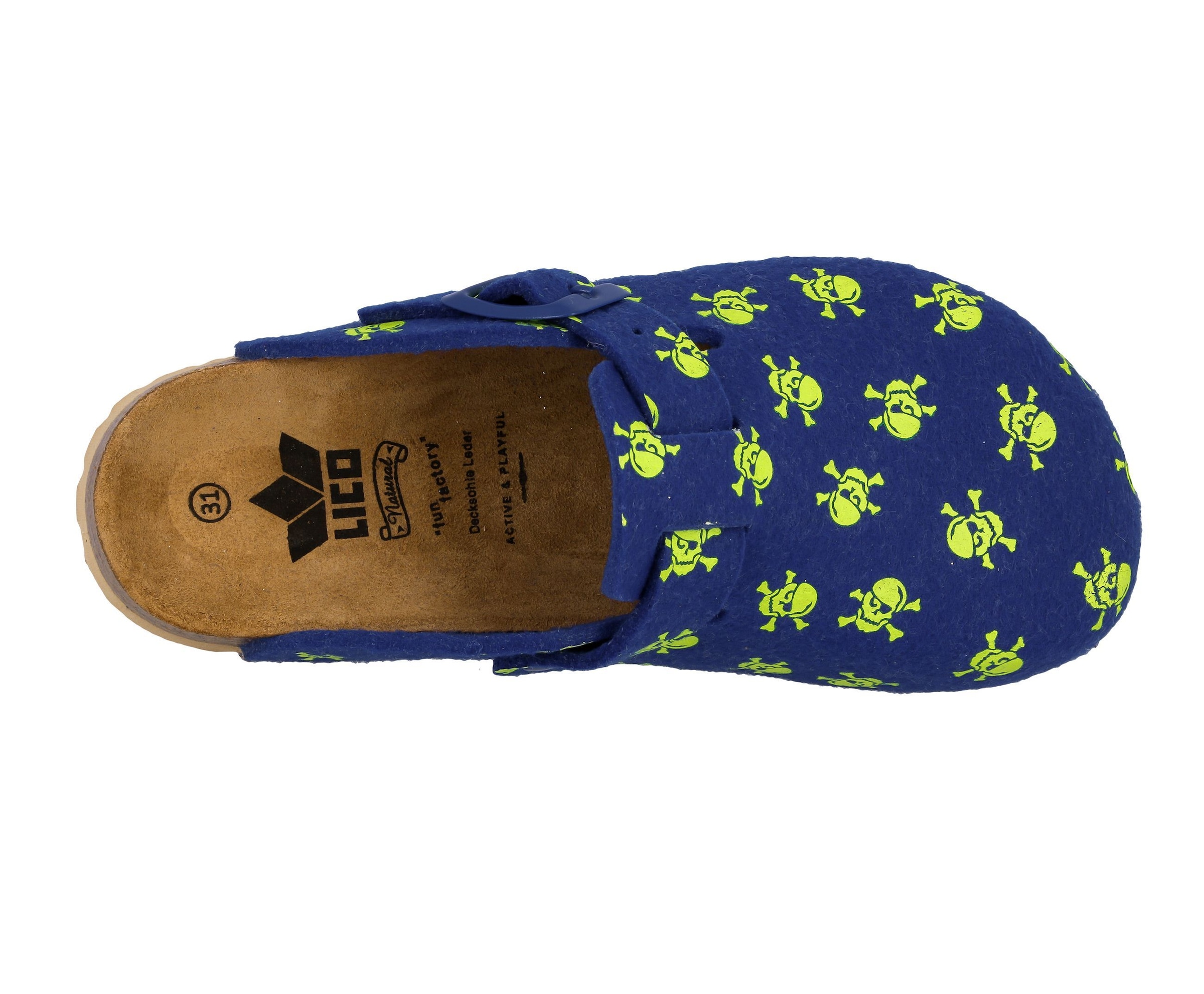 Lico Clog »Clog Bioline Clog Star - braun/lemon«