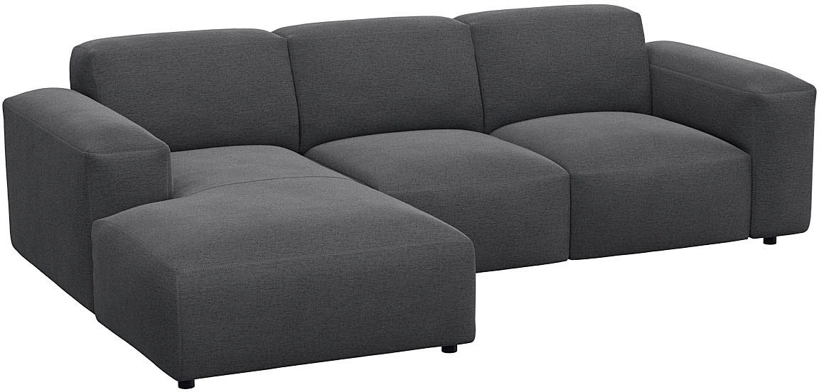 FLEXLUX Ecksofa »Lucera Chaislongue rechts oder links, L-Form, bequem«, modern & anschmiegsam, Kaltschaum, Stahl-Wellenunterfederung