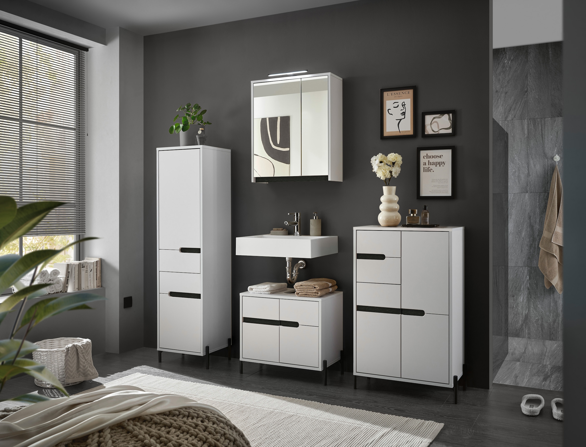 BASIC by Balculina Badezimmerspiegelschrank »Avanto B/H/T 60x70x20 cm« 1 Stk. tlg.