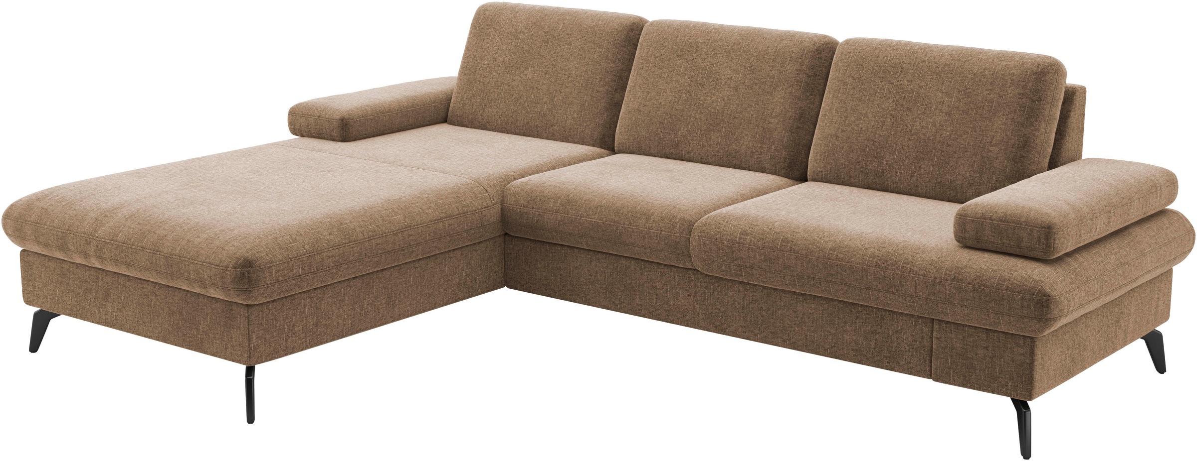sit&more Ecksofa »Morris Jubi L-Form, B: 247 cm«, mit Armteilfunktion & 1 Zierkissen, optional Bettfunktion